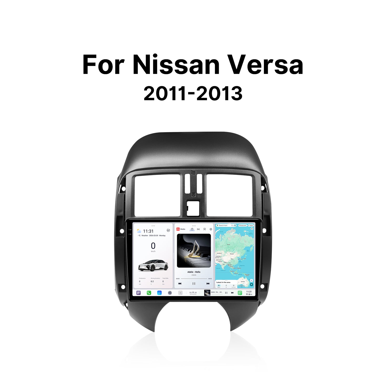 Youducar 9.5" Android Car Stereo for Nissan Sunny 2011-2013 | GPS Navigation Radio with Dashboard Frame Kit