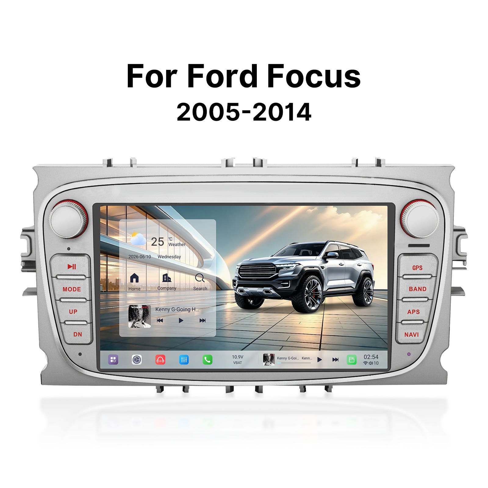 Youducar Dedicated Car Head Unit, 7 Inch Bluetooth Multimedia Radio for Ford Classic Focus
