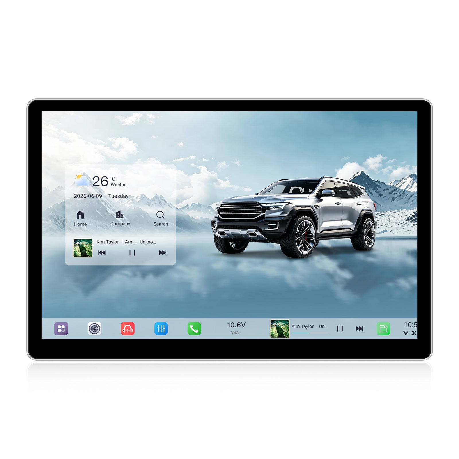 Youducar 11.5 Inch Android Car Radio DVD Player GPS Navigation Head Unit Universal 2 DIN Adjustable Floating Screen Hi-Res Audio