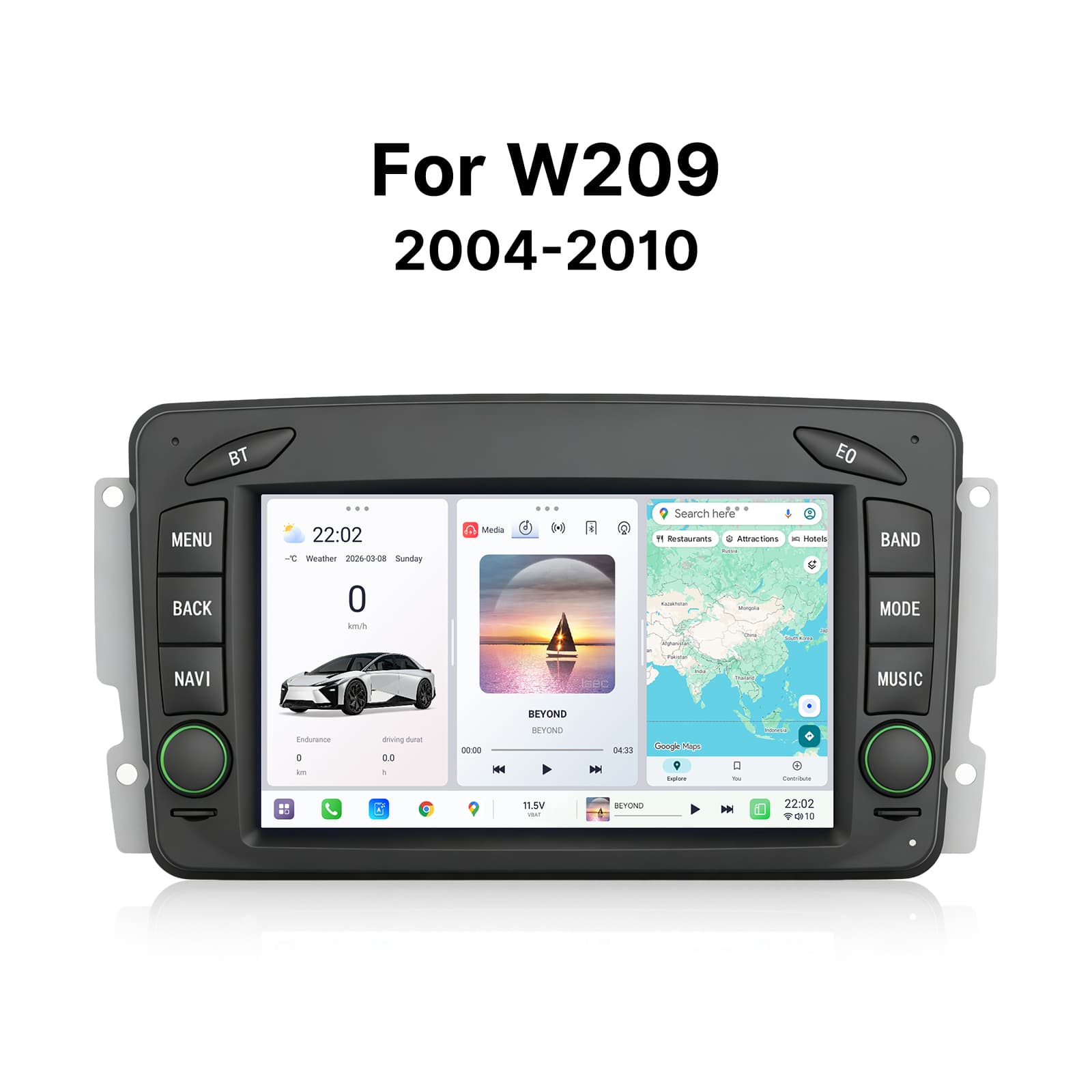 Youducar 7 Inch No-Disc Car Stereo, Special Multimedia Radio for Mercedes Benz W209 CLK