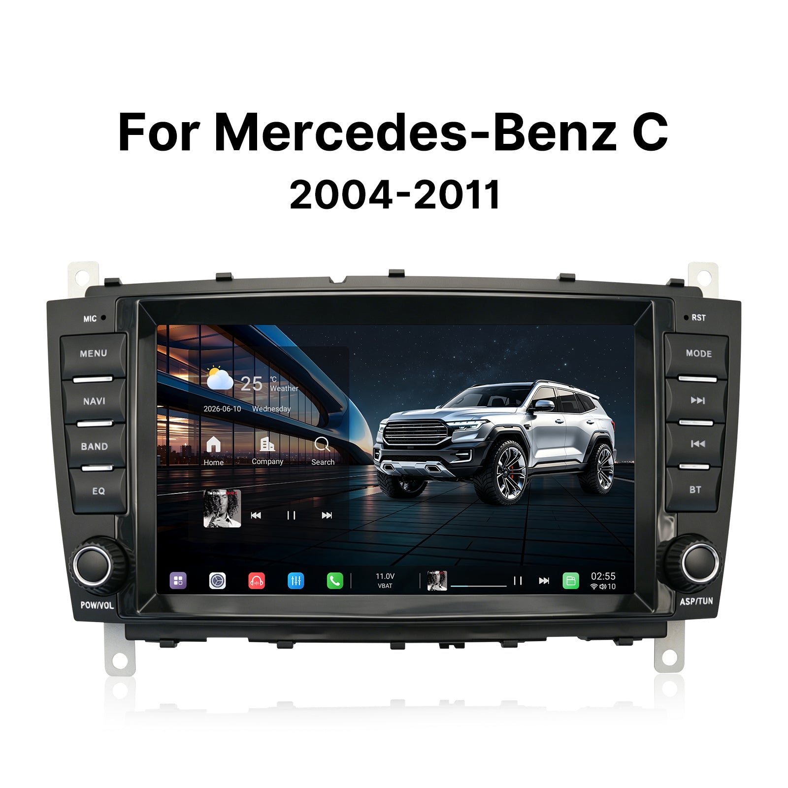 Youducar 8'' HD Touch Screen Car Stereo, Exclusive Upgrade for Mercedes C Class