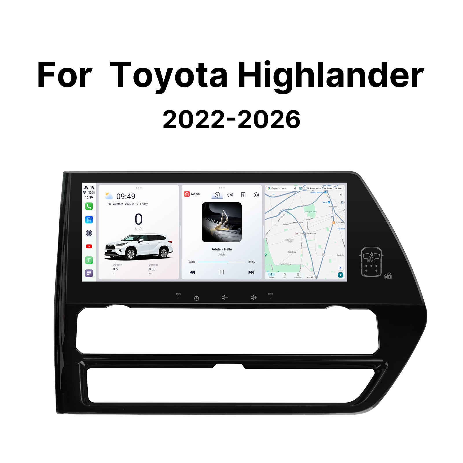 12.3" Smart Car Screen | Toyota Highlander 2022-2026