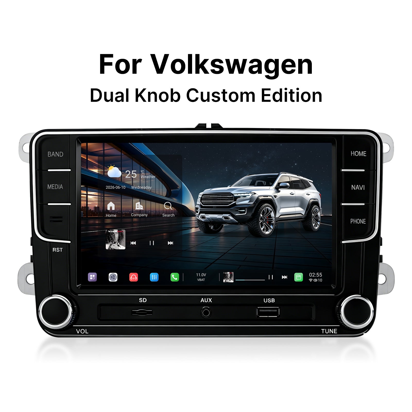 Youducar 7 Inch Dual Knob Style (Version A) Android Head Unit | Universal Volkswagen Car Stereo