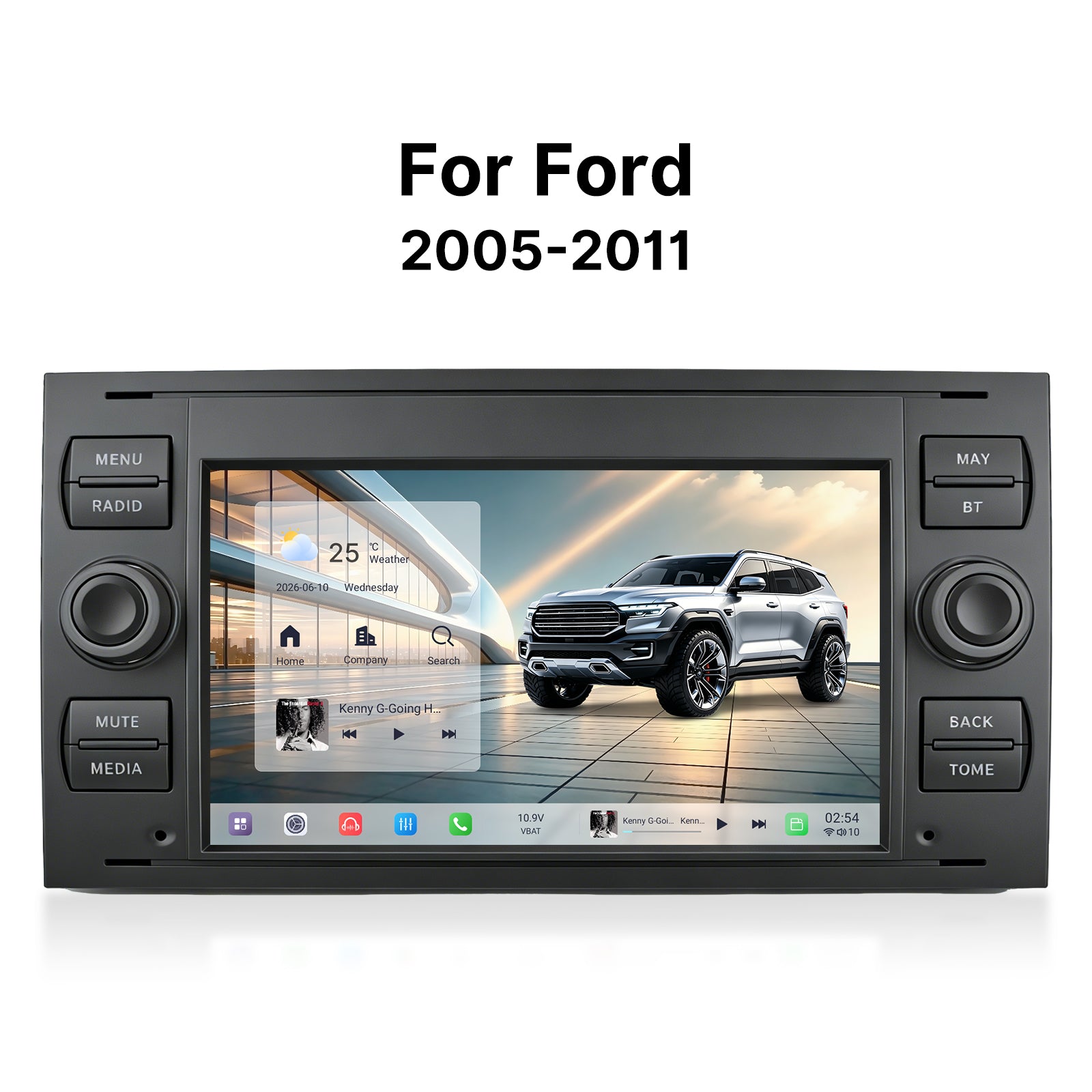 Youducar 7 Inch Universal Car Stereo, Double Din Touch Screen Radio for Ford Universal Models