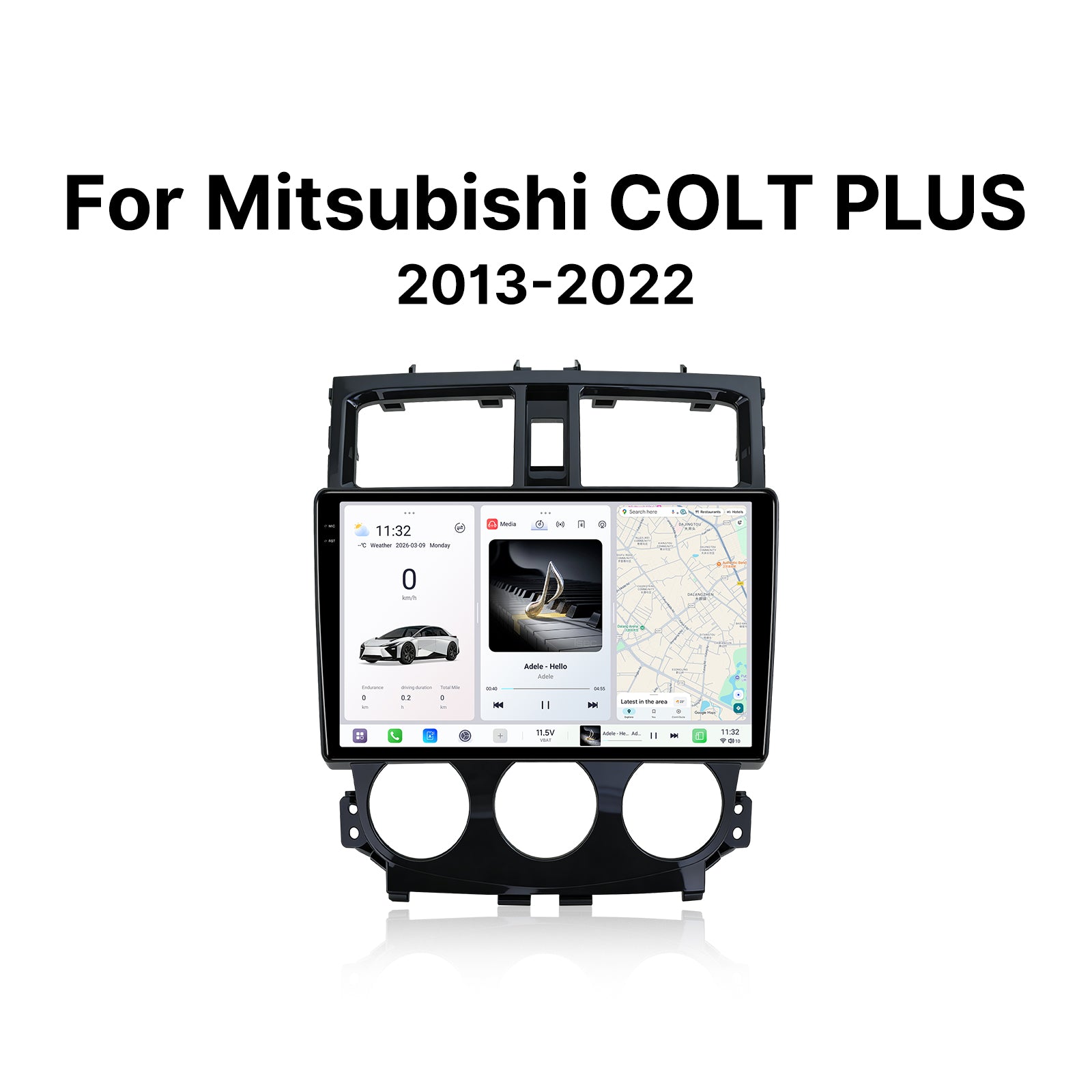 Youducar 9.5" Android Car Stereo for Mitsubishi Colt Plus 2013-2022 | GPS Navigation Radio Dashboard Frame Kit