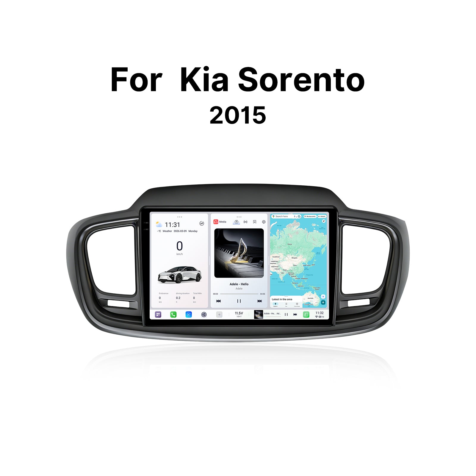 Youducar 10.36" Android Car Stereo for Kia Sorento MK3 2015-2017 | Touch Screen GPS Navigation Frame Kit