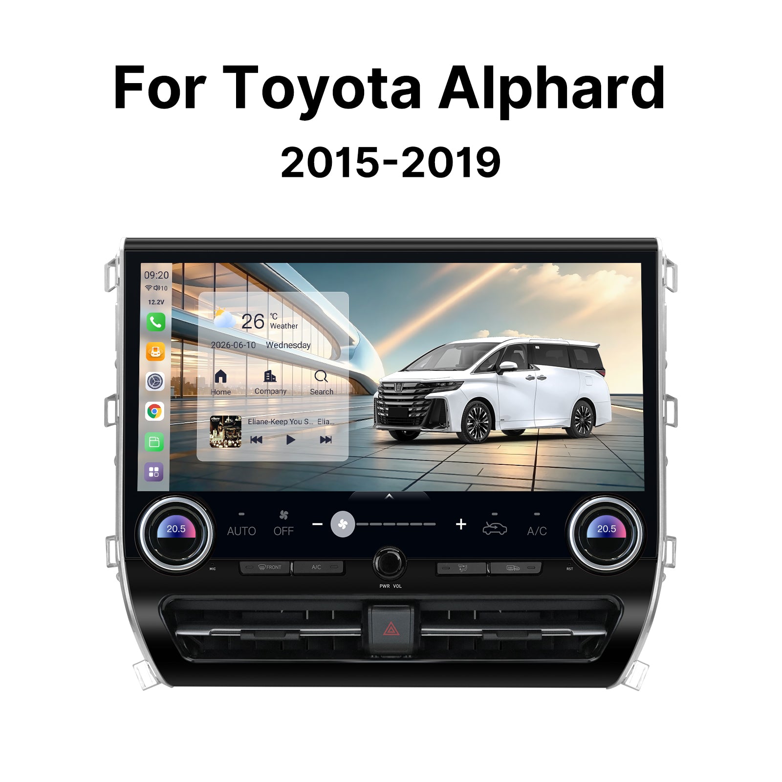 Youducar | Complete 15.6-Inch Android Head Unit Kit for 30-Series to 40-Series Toyota Alphard/Vellfire Conversion (2015-2019)