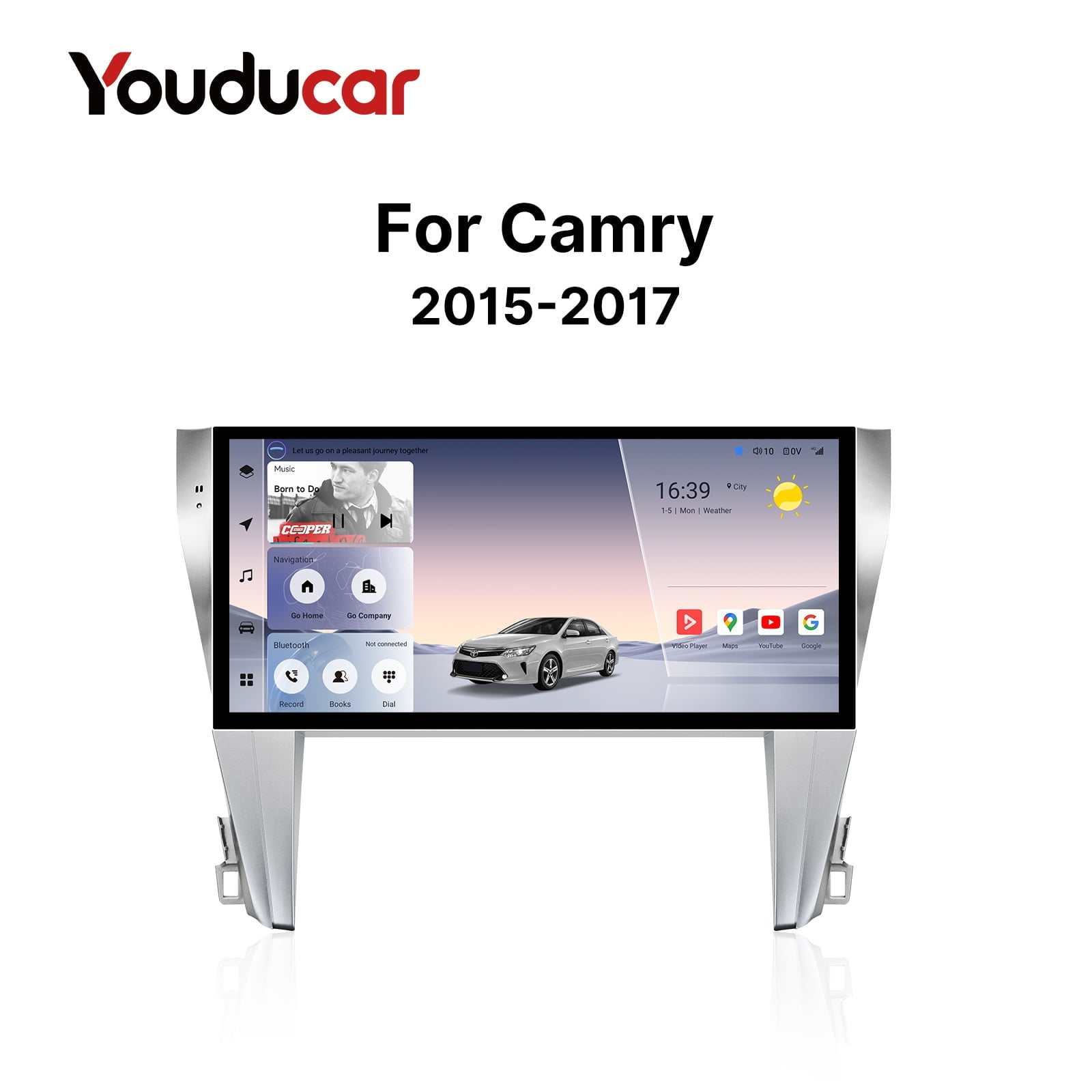 Youducar 12-Inch Android Head Unit for Toyota Camry 2015-2017 | Large Touchscreen with Wireless CarPlay & Android Auto Toyota