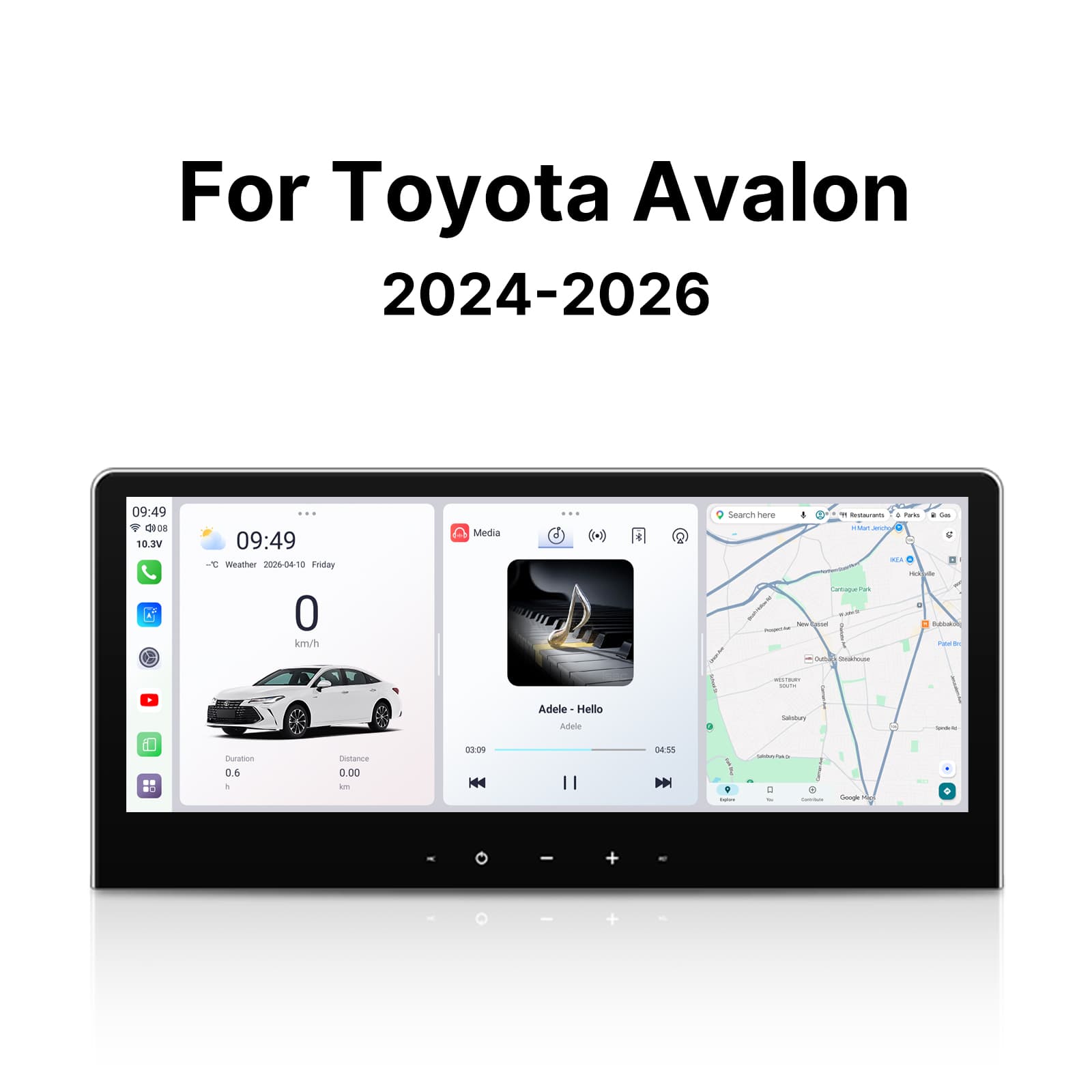 Youducar 12.3-Inch Android Head Unit for Toyota Avalon 2024-2026 | Flagship Touchscreen with Wireless CarPlay & Android Auto