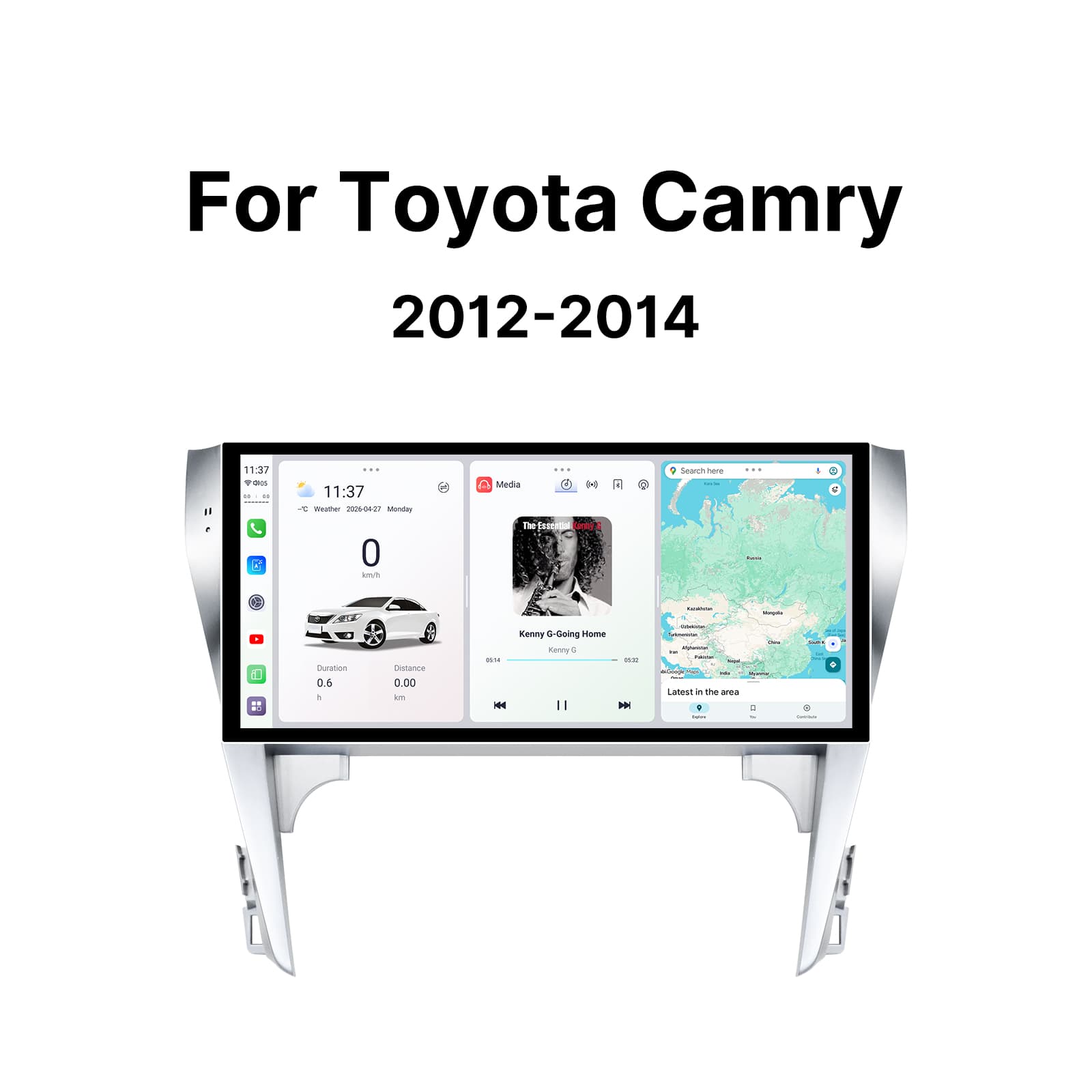 Youducar 12-Inch Android Head Unit for Toyota Camry 2012-2014 | Large Touchscreen with Wireless CarPlay & Android Auto
