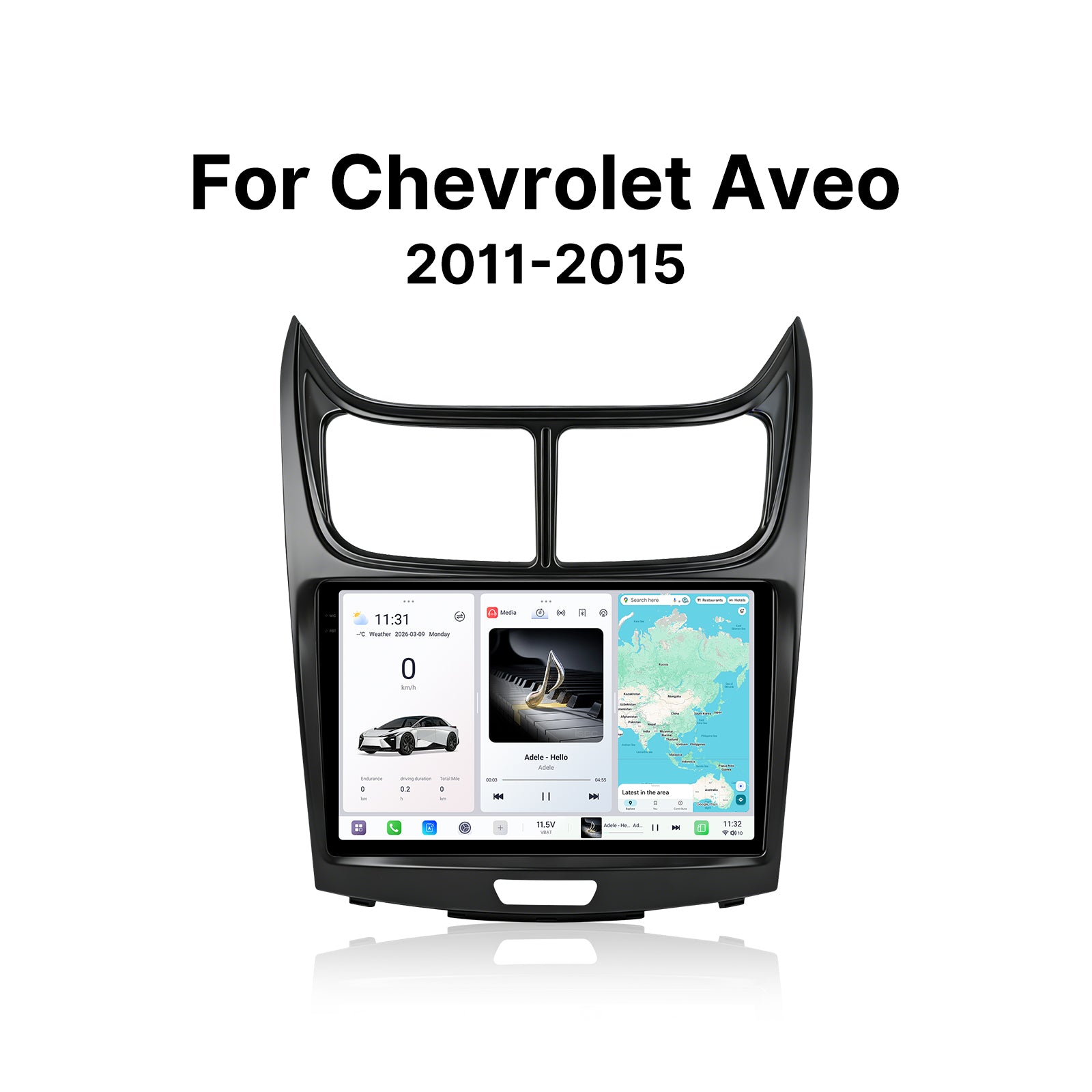 Youducar Chevrolet Sail 2009-2014 9.5" Touch Screen Dash Frame Kit