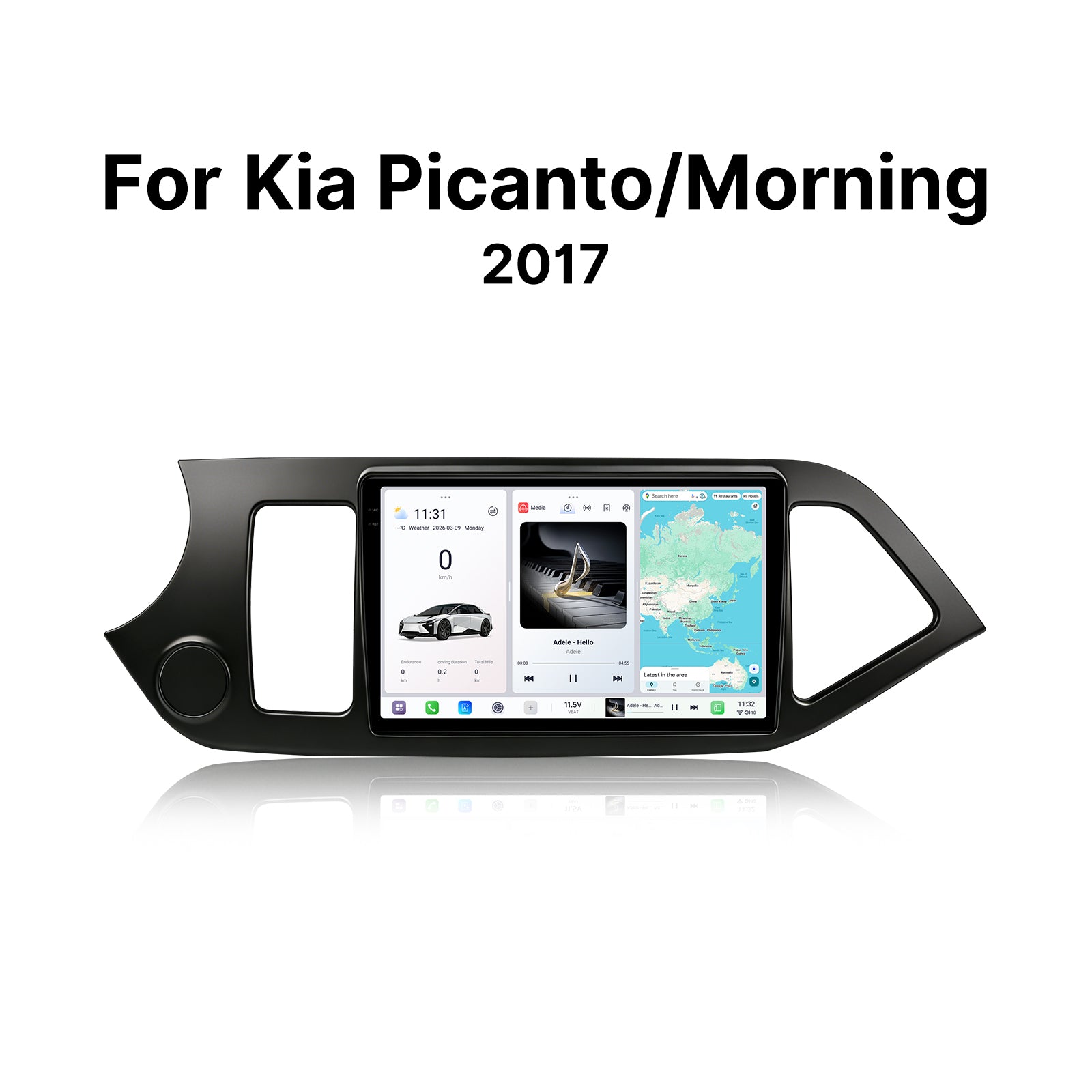 Youducar 9.5" Android Touch Screen for Kia Picanto Morning 2011-2017 Wireless CarPlay GPS Car Stereo