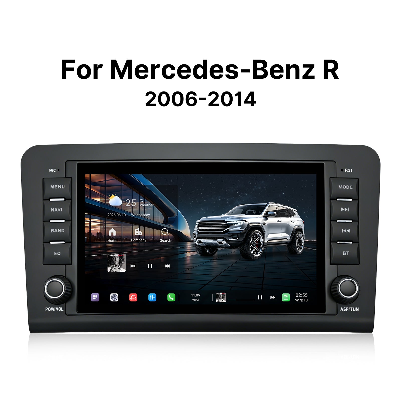 Youducar 8" Android Car Stereo for Mercedes-Benz R-Class W251 (2006-2012) | Wireless CarPlay & Android Auto GPS Navigation Head Unit