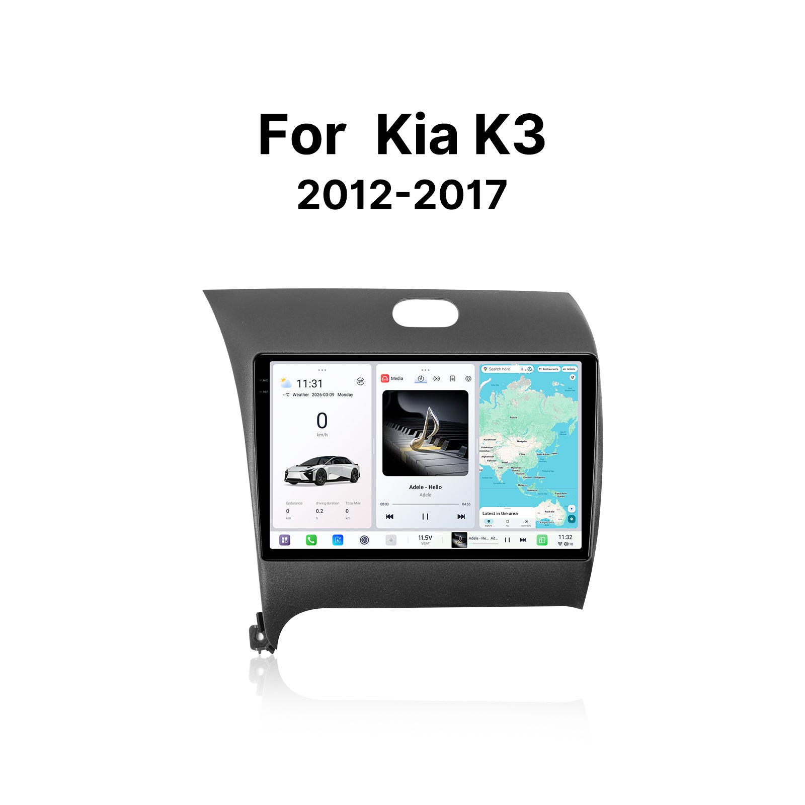 Youducar 9.5" Android Touch Screen Car Stereo for Kia K3 2012-2017 Wireless CarPlay GPS Navigation