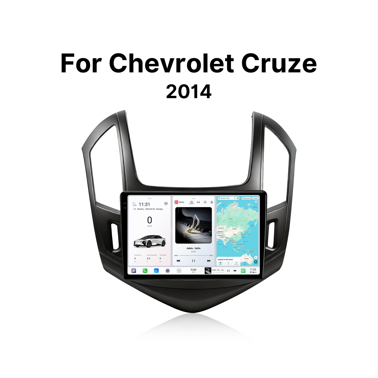 Youducar Upgrade 9.5 Inch Android Car Radio Frame Set for Chevrolet Cruze 2014