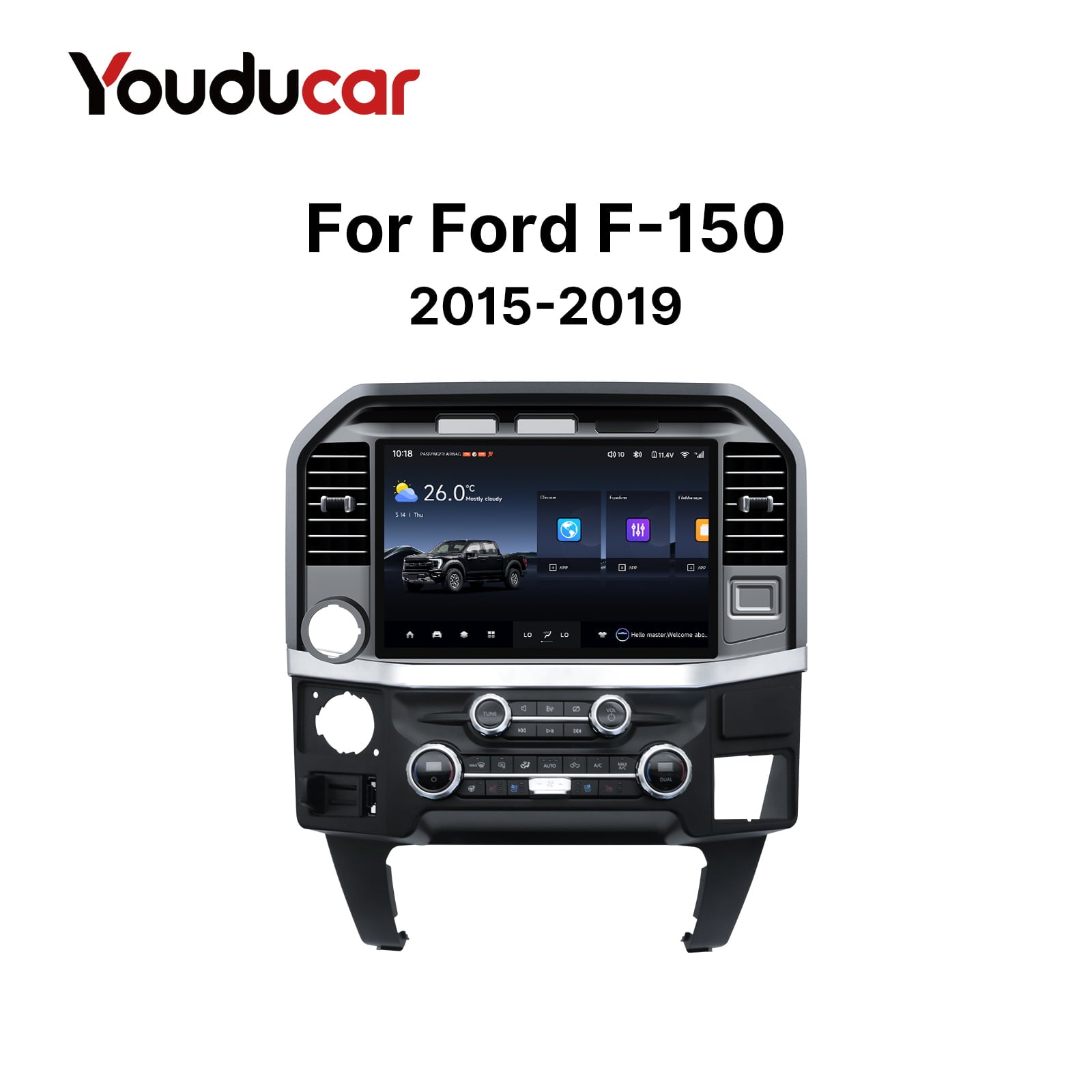 Youducar 12-Inch Android Head Unit for Toyota Camry 2015-2017 | Large Touchscreen with Wireless CarPlay & Android Auto Ford