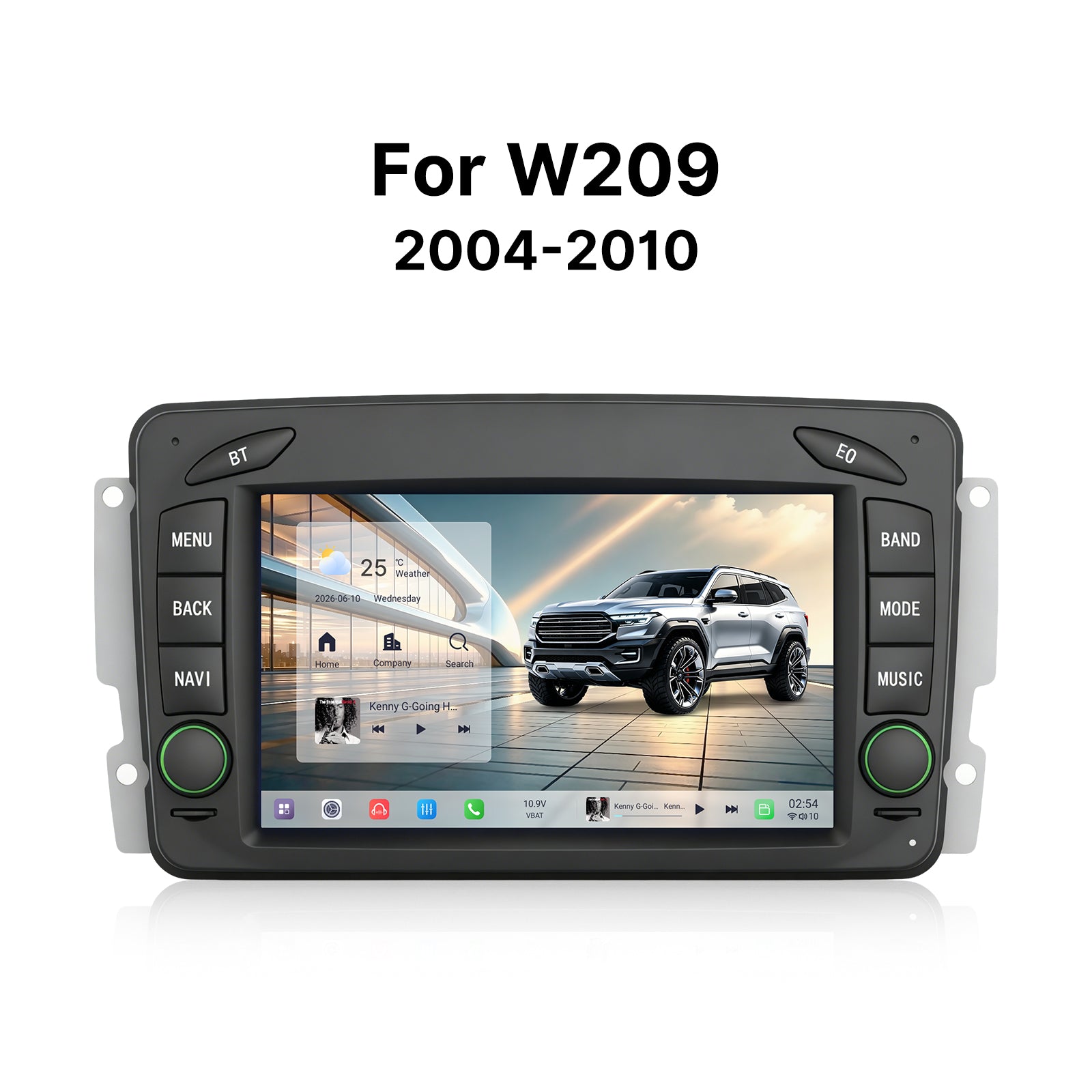 Youducar 7 Inch No-Disc Car Stereo, Special Multimedia Radio for Mercedes Benz W209 CLK