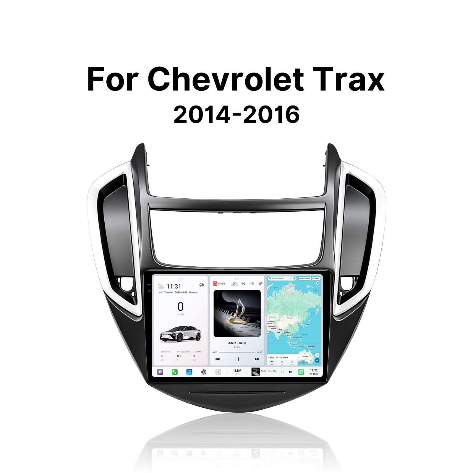 Youducar 9.5 Inch Car Screen With Frame for Chevrolet Trax 2014-2016