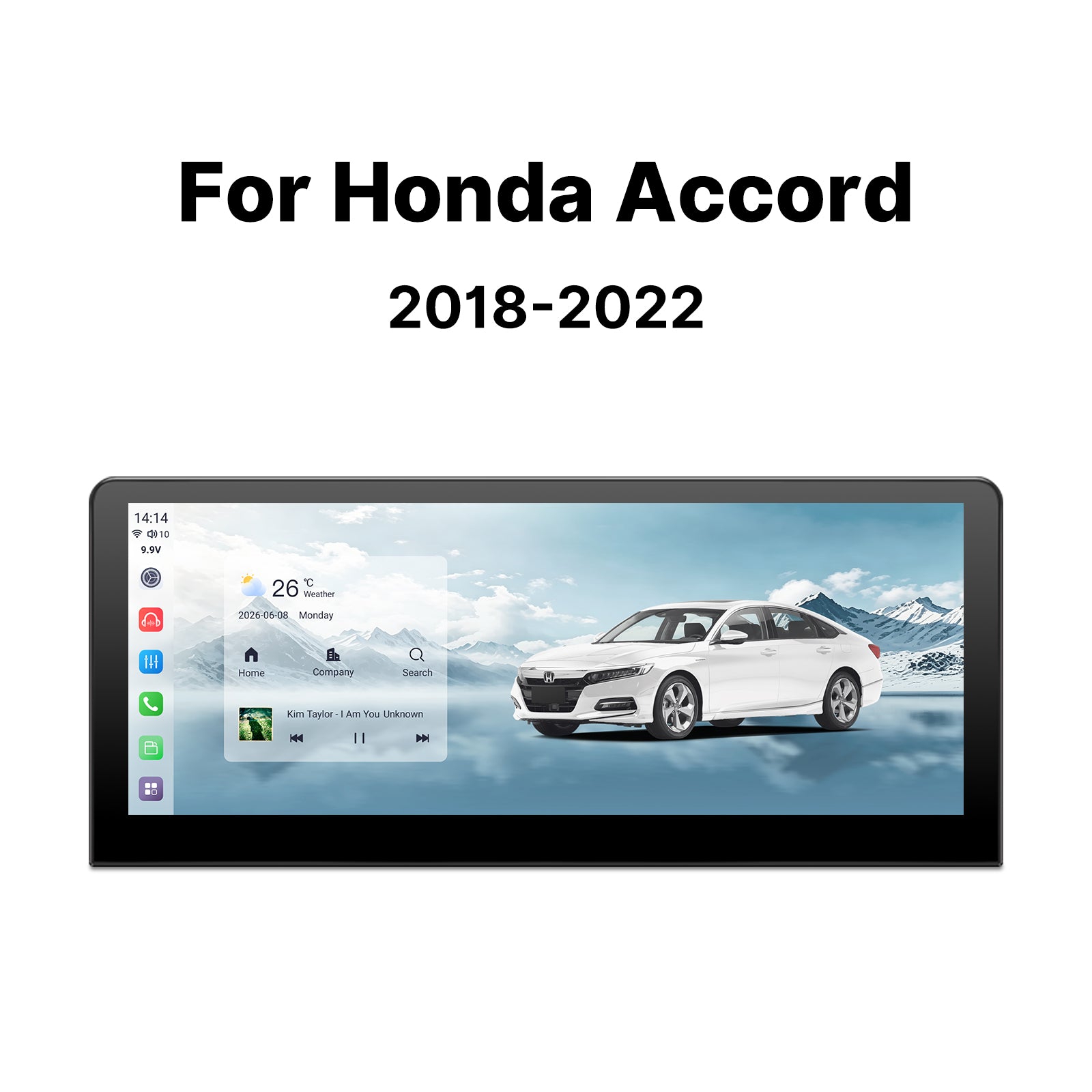 Youducar 12.3-inch Android Head Unit for 10th Gen Honda Accord 2018-2022, Wireless Apple CarPlay, Android Auto
