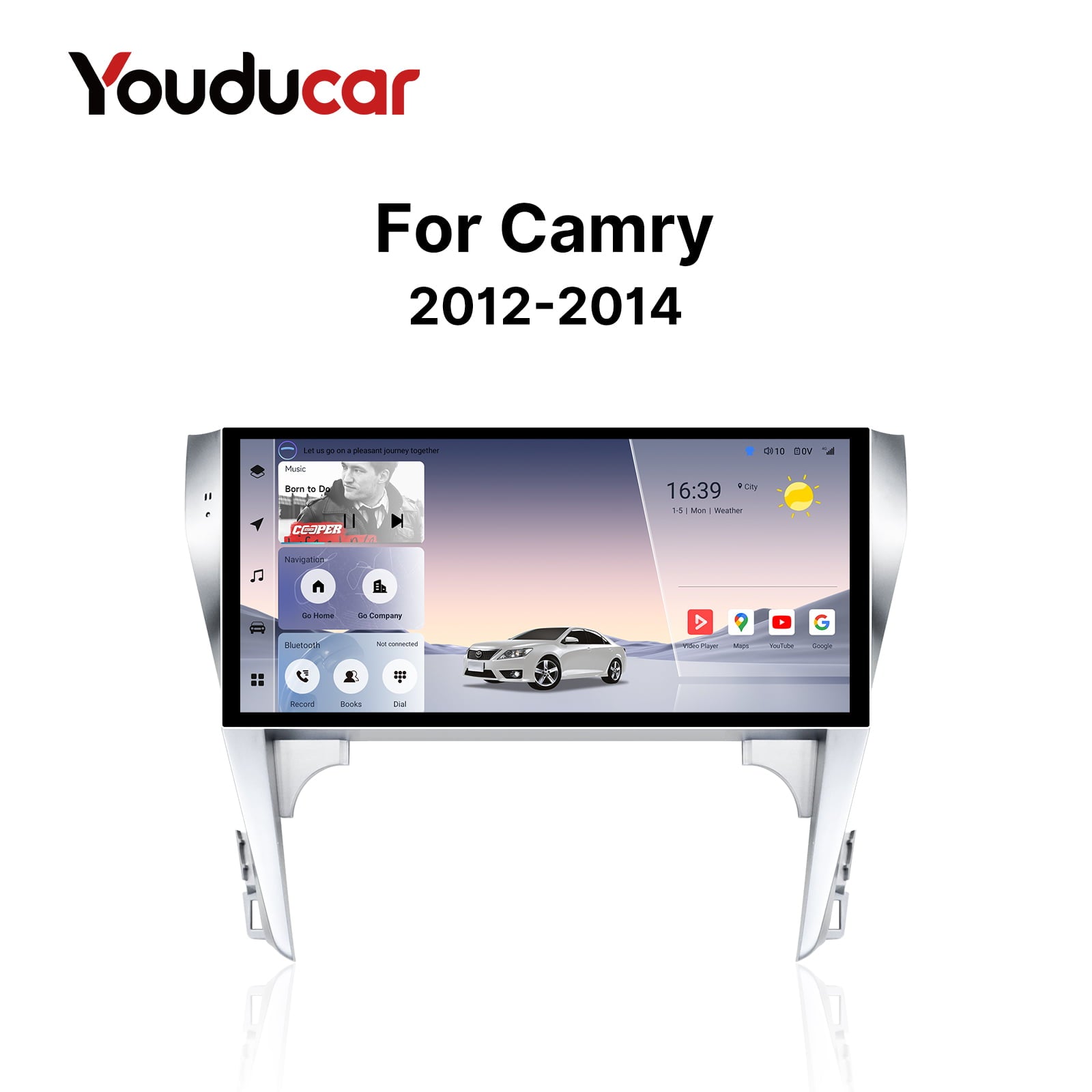 Youducar 12-Inch Android Head Unit for Toyota Camry 2012-2014 | Large Touchscreen with Wireless CarPlay & Android Auto Toyota