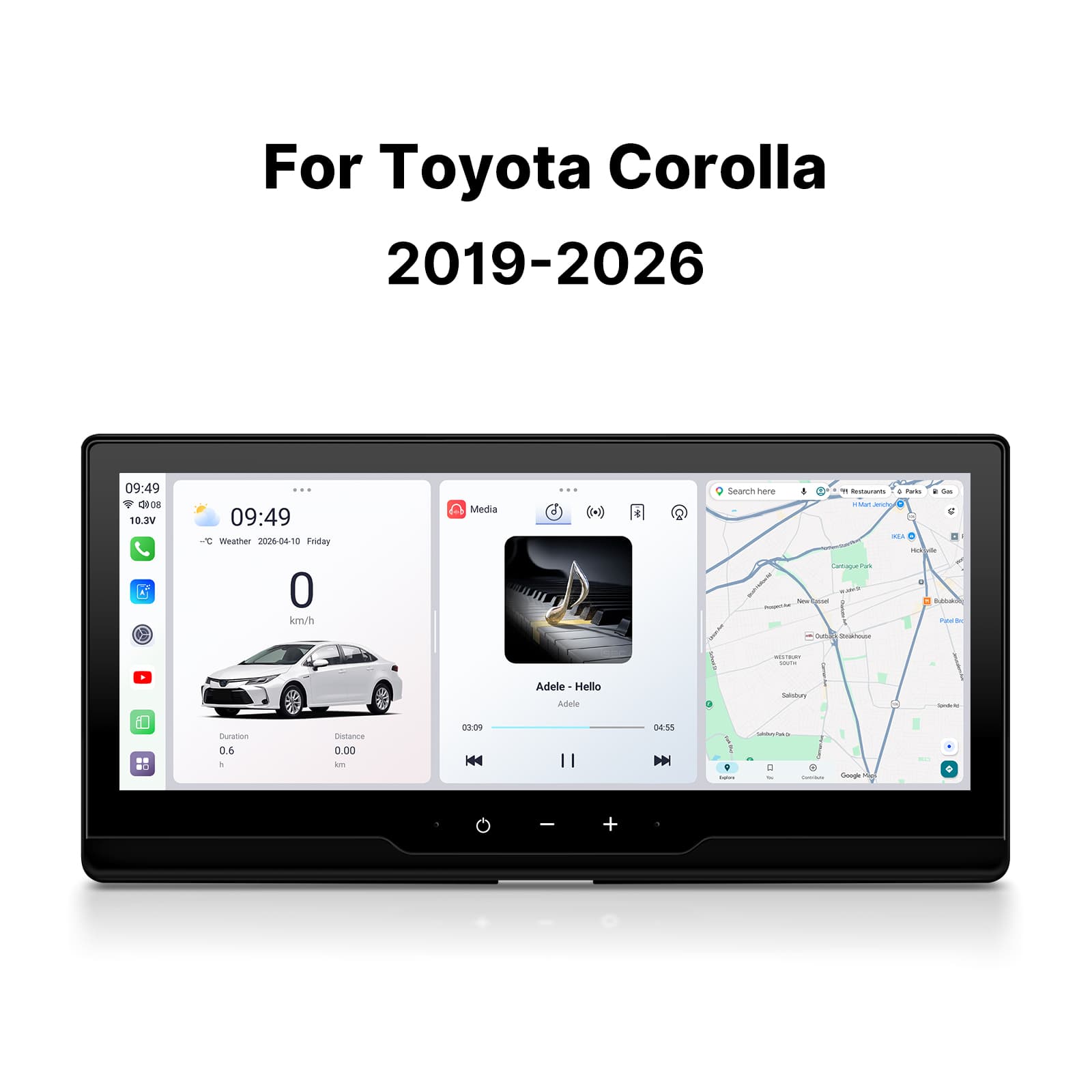Youducar Android Stereo for Toyota Corolla & Corolla Cross 2019-2025 - Wireless CarPlay