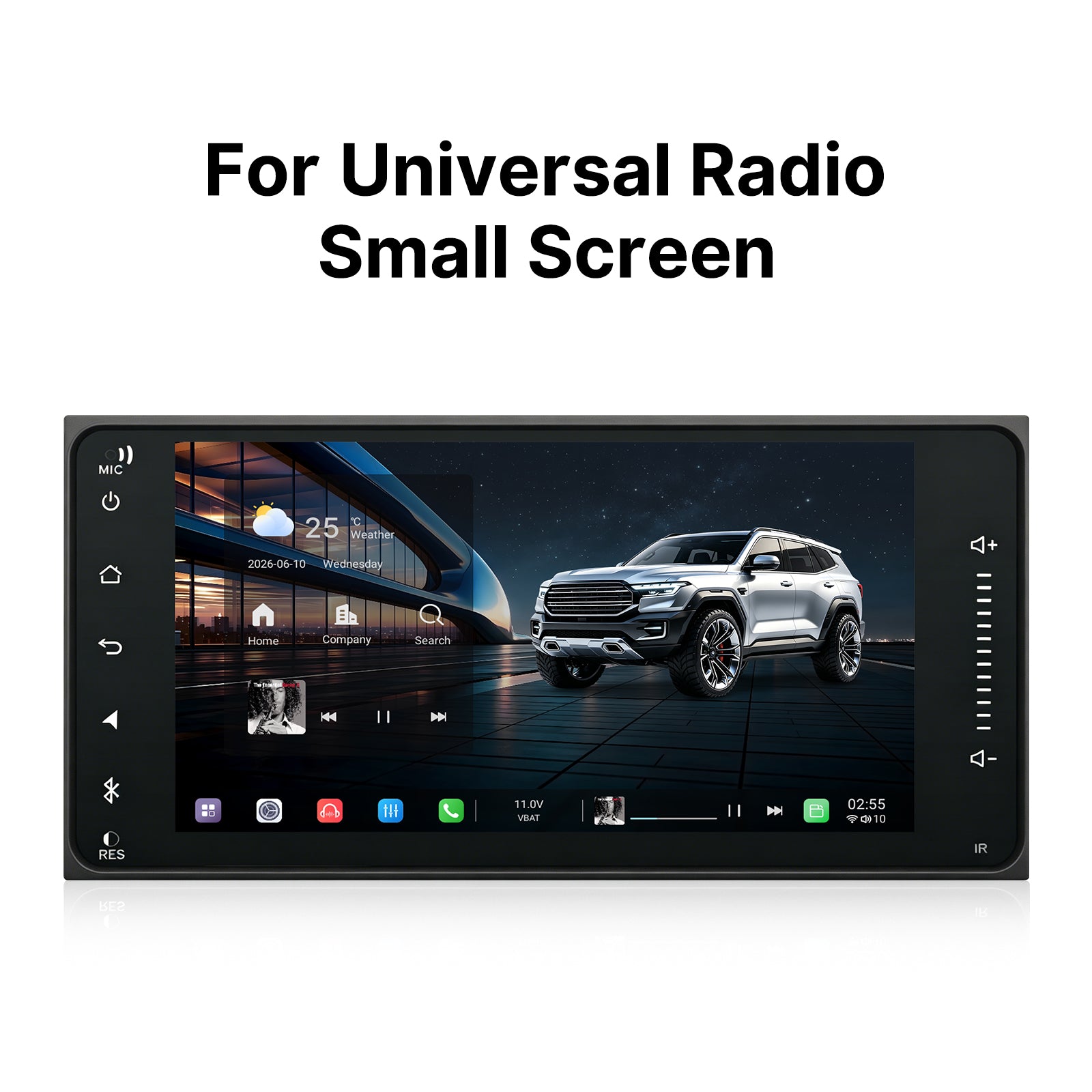 Youducar Universal 7 Inch Small Size Car Head Unit, HD Touch Screen Multimedia Player