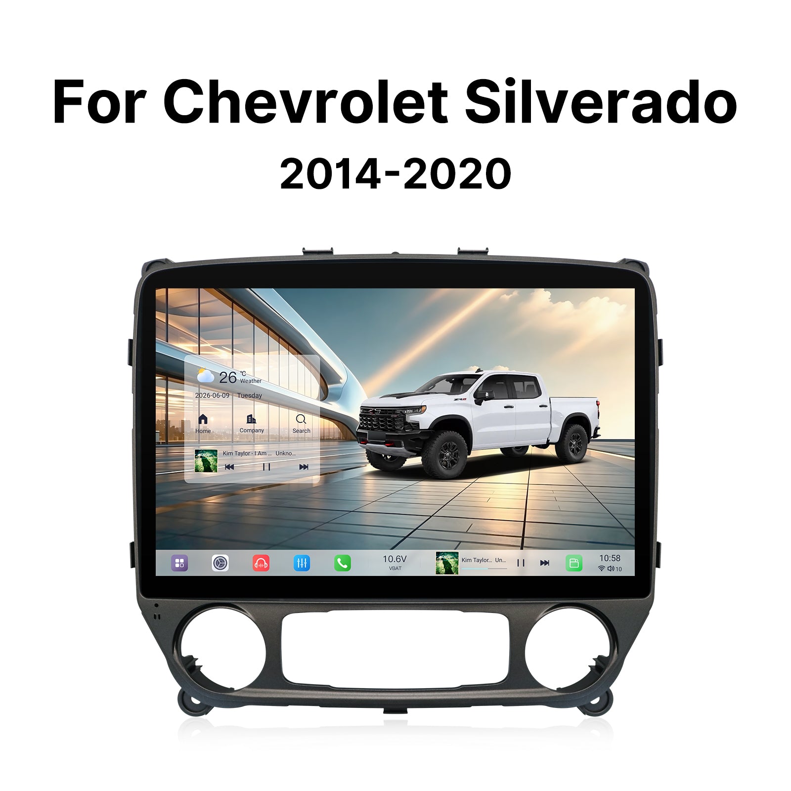 Youducar 12 Inch Android Car Stereo for Chevrolet Silverado 2014-2020, Wireless CarPlay Android Auto GPS Navigation Touch Screen Head Unit