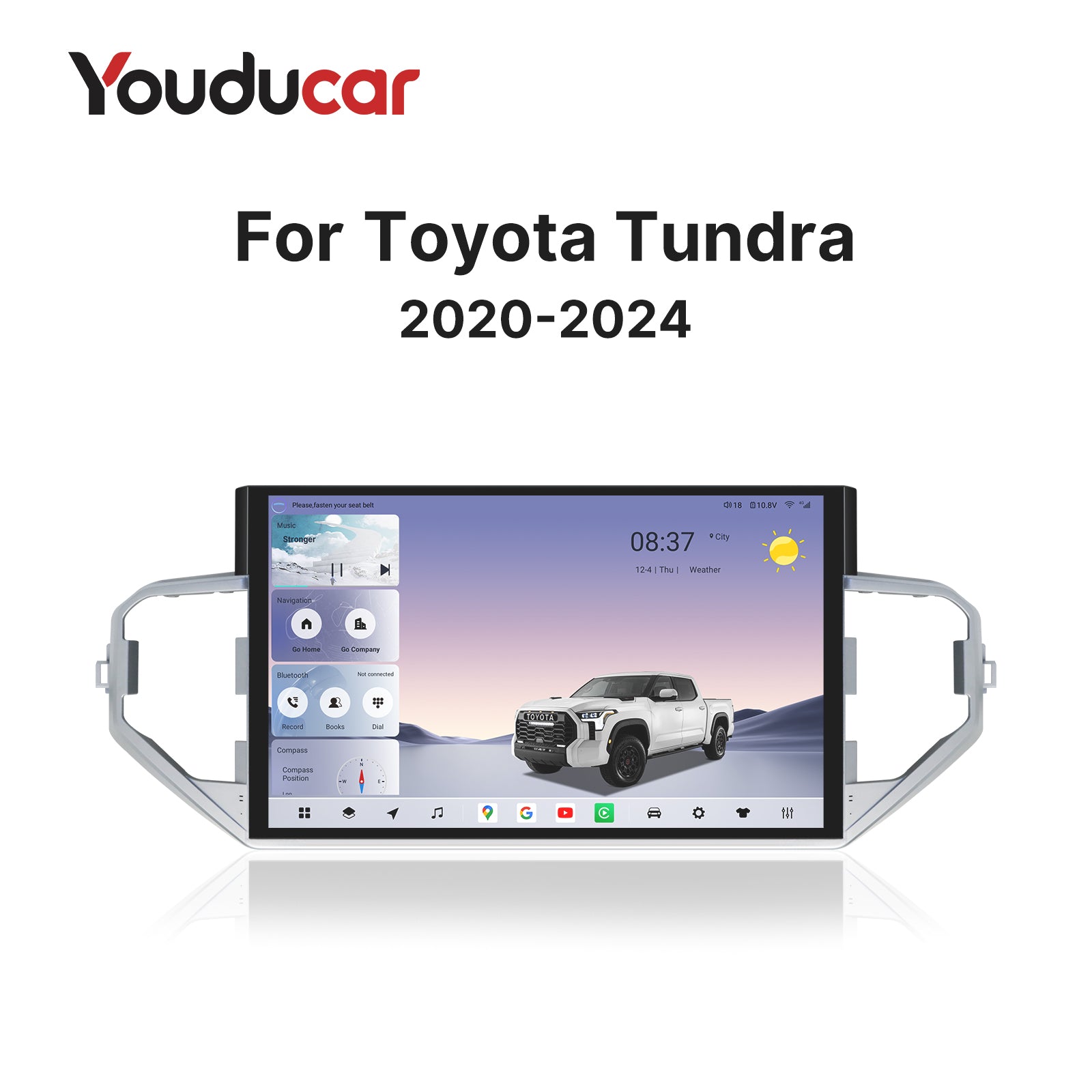 Youducar 14.6-Inch Android Head Unit for Toyota Tundra 2020-2024 | Giant Touchscreen Command Center with Wireless CarPlay & Android Auto