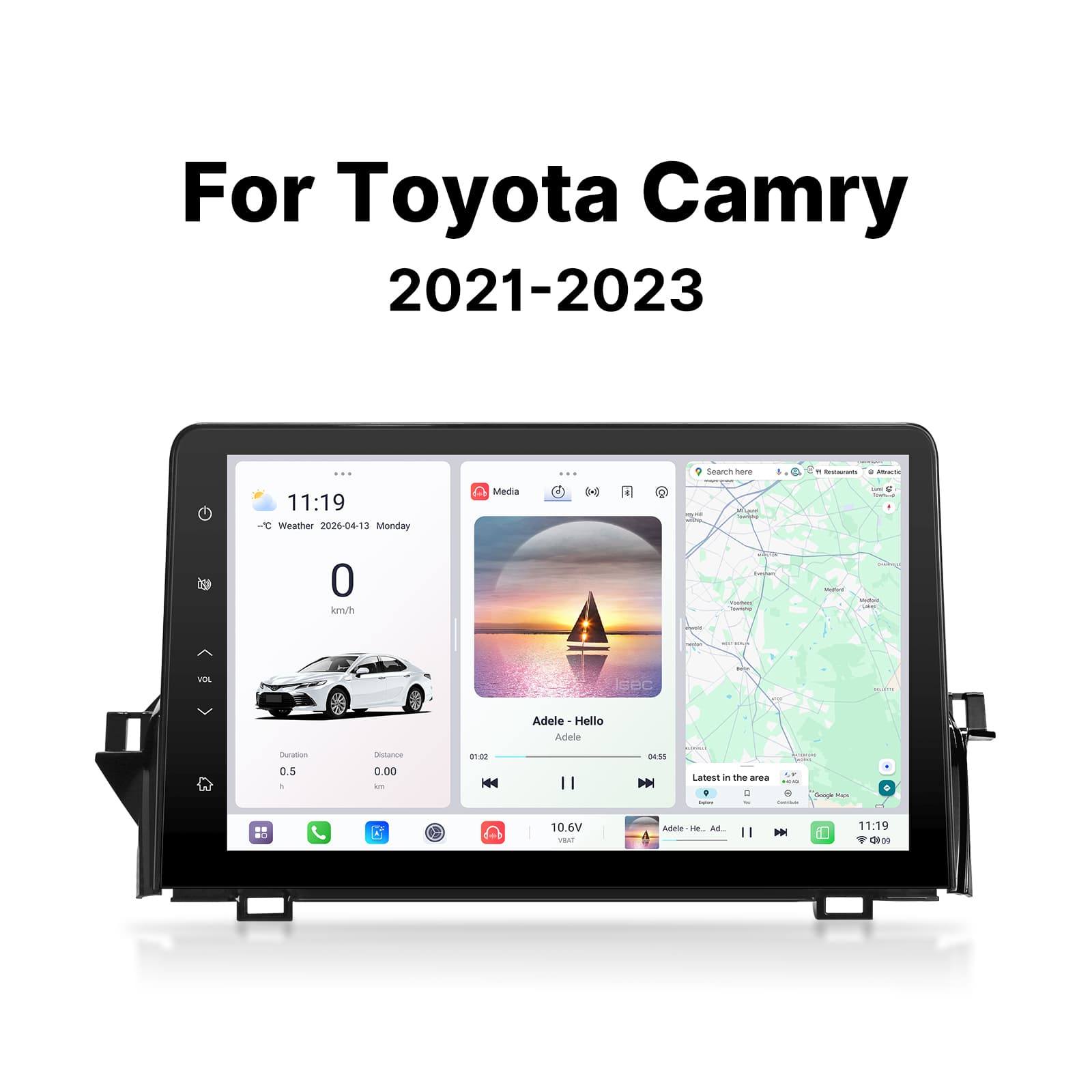 Youducar 11.5-Inch Android Head Unit for Toyota Camry 2021-2023 | Large Touchscreen Upgrade with Wireless CarPlay & Android Auto