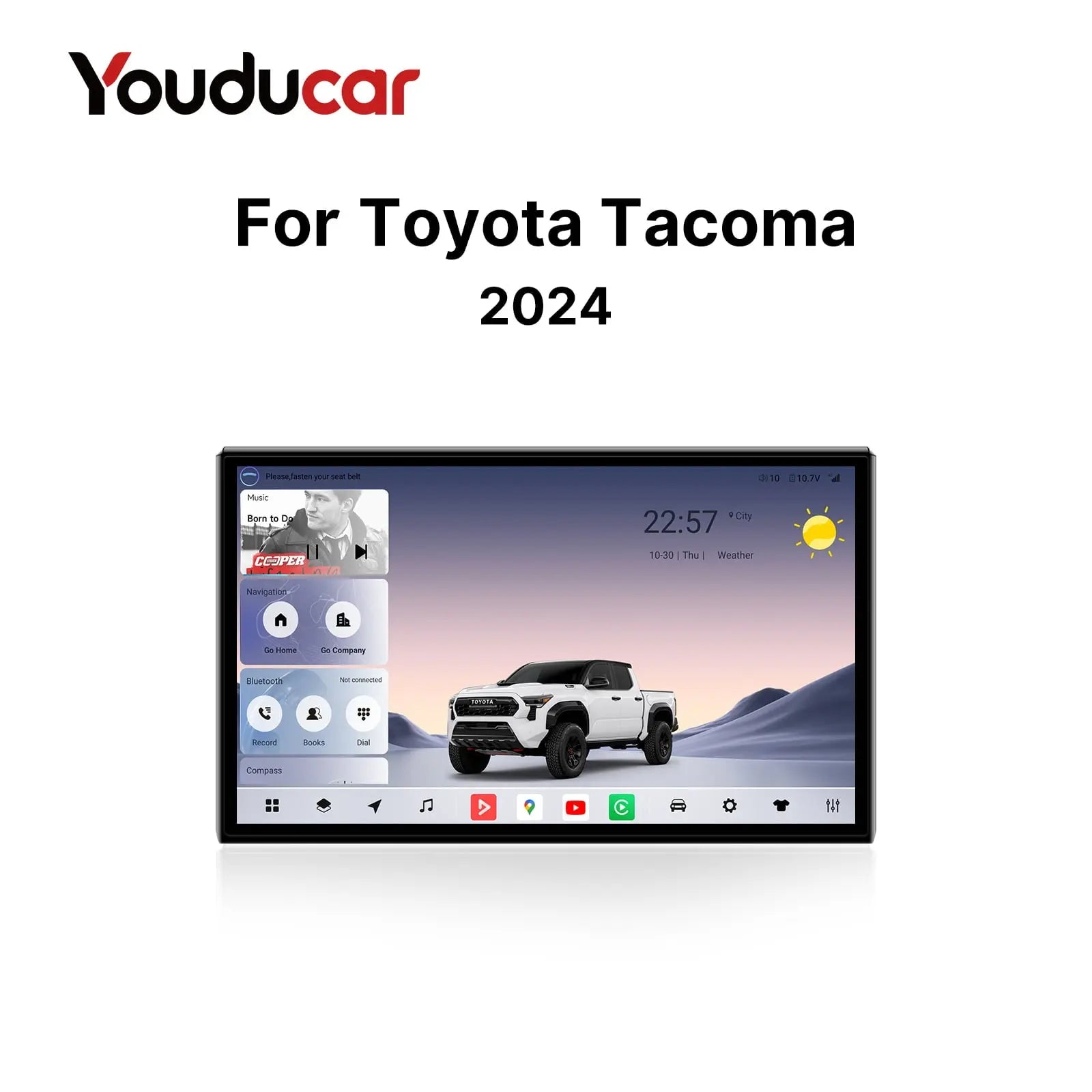 Youducar 14.6-Inch Android Head Unit for Toyota Tacoma 2024 | Giant Touchscreen with Wireless CarPlay & Android Auto Toyota