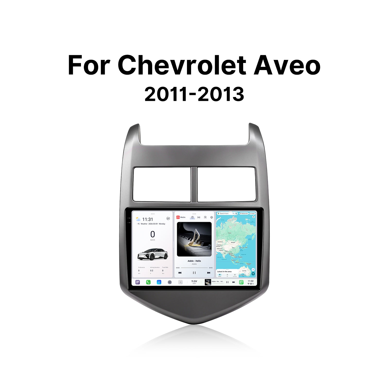Youducar 9.5" Android Car Stereo for Chevrolet Aveo 2011-2013 With Dashboard Frame