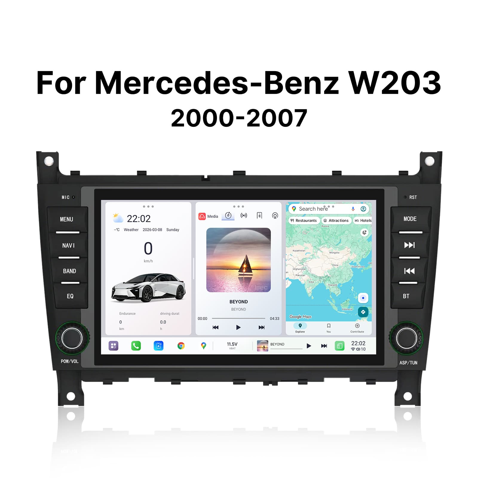 Youducar 8" Dedicated Car Head Unit for Mercedes C-Class W203, Original Car Fit GPS Navigation Stereo