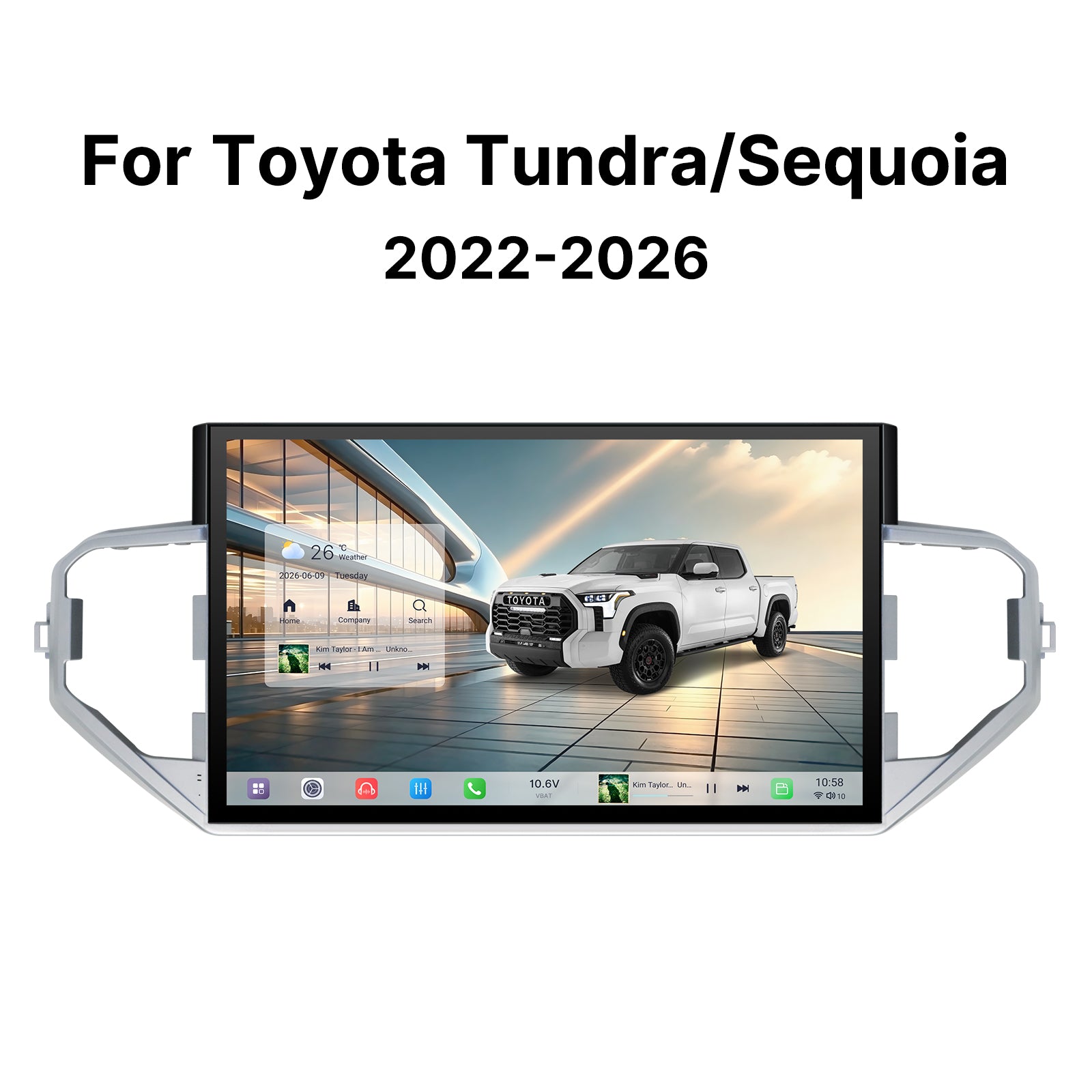 USA Warehouse in Stock [8G+256G] Youducar 14.6-Inch Android Head Unit for Toyota Tundra/Sequoia 2022-2026 | Giant Touchscreen Command Center with Wireless CarPlay & Android Auto