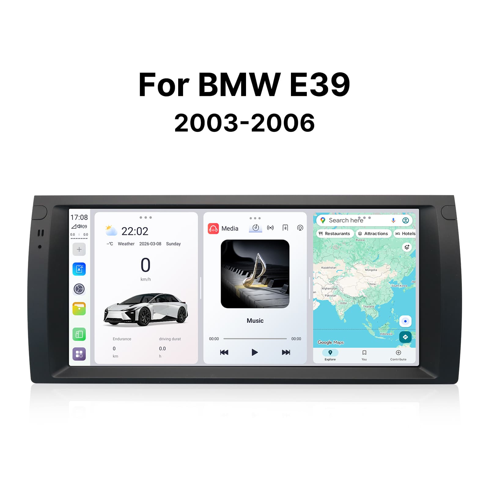 Youducar 10.33 Inch Android Car Stereo for BMW E39, HD Touch Screen GPS Navigation Head Unit with CarPlay Android Auto