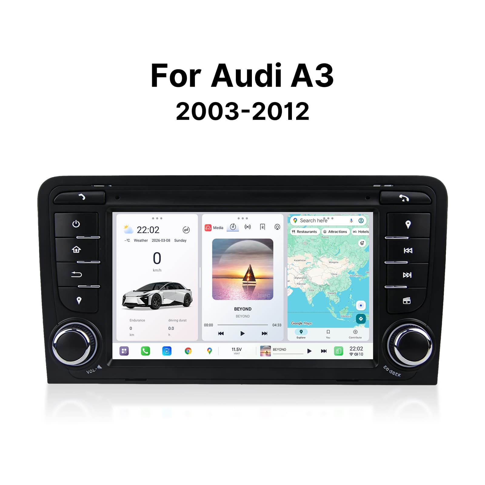 Youducar 7 Inch Dedicated Android Head Unit for Old Audi A3 | Plug and Play Infotainment Upgrade