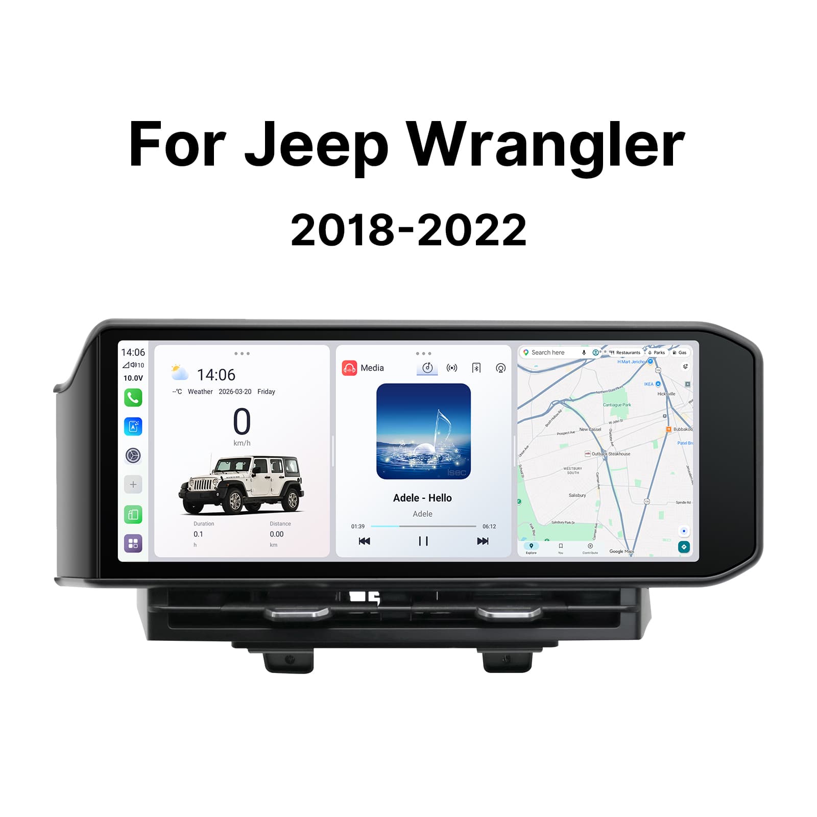 Youducar Android Head Unit for Jeep Wrangler 2018-2022 | Wireless CarPlay & Android Auto