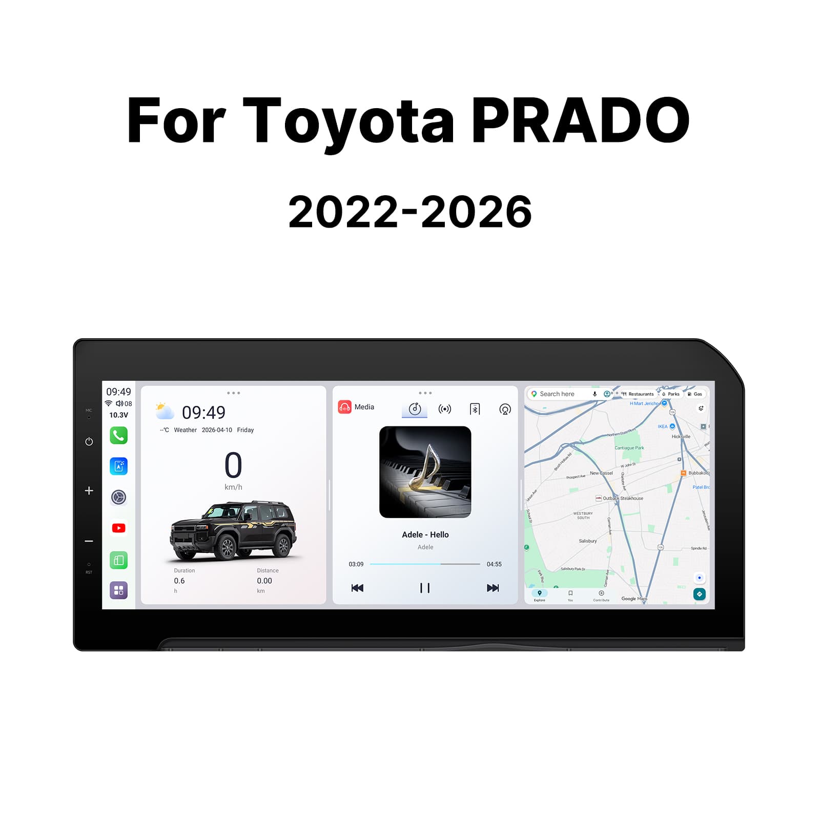Youducar Android Head Unit for Toyota Land Cruiser Prado 2022-2026| Wireless CarPlay & Android Auto