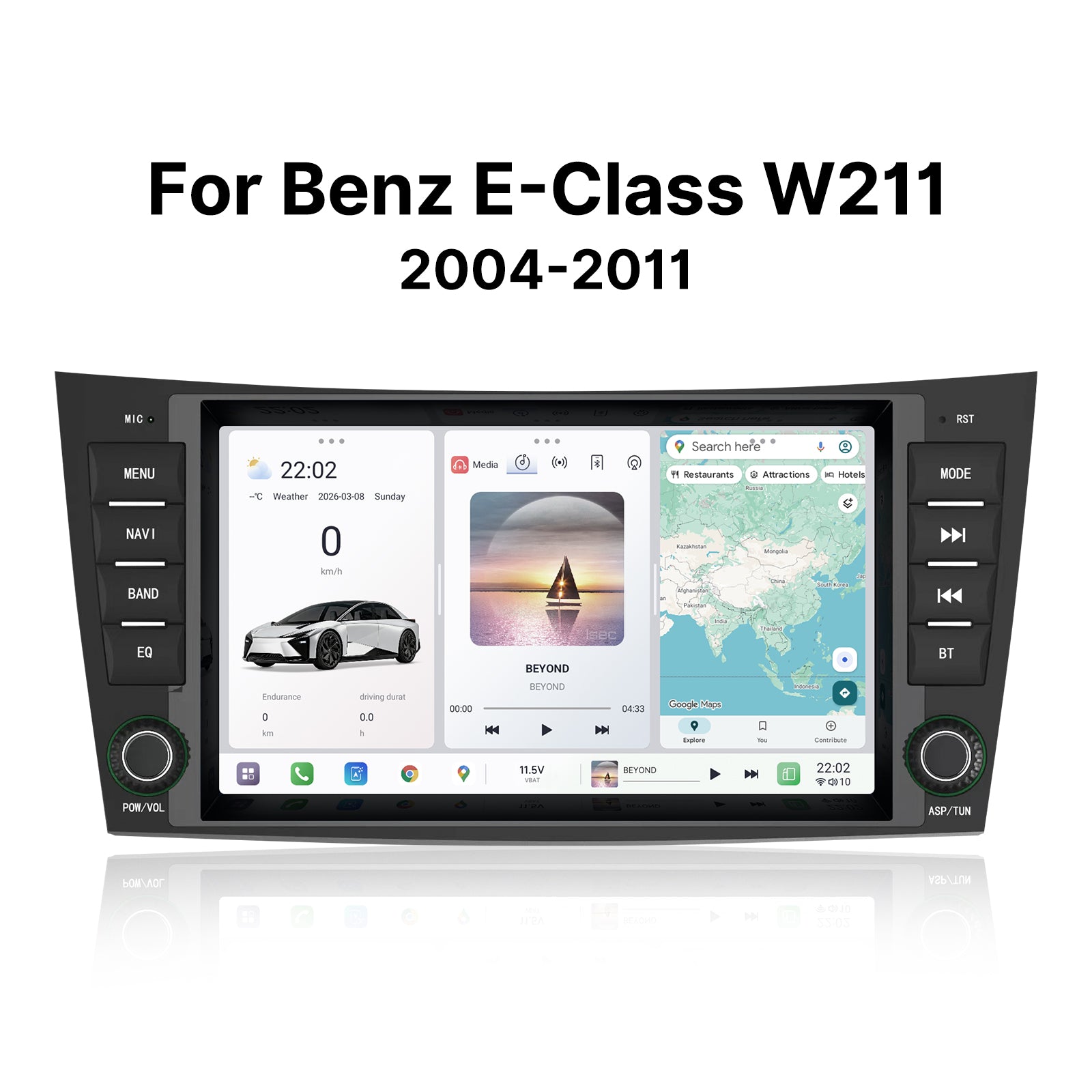 Youducar Mercedes W211 8" Touch Screen Radio Upgrade | Wireless CarPlay & Android Auto