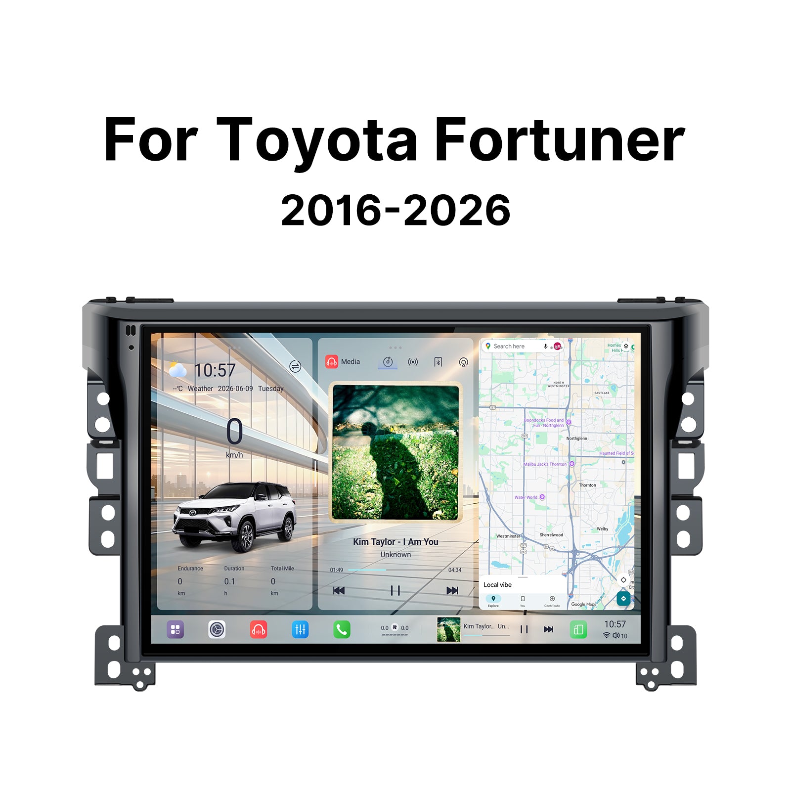 Youducar 11.5 Inch Android Car Stereo For Toyota Fortuner 2016-2026, Plug and Play Car Radio GPS Navigation Head Unit