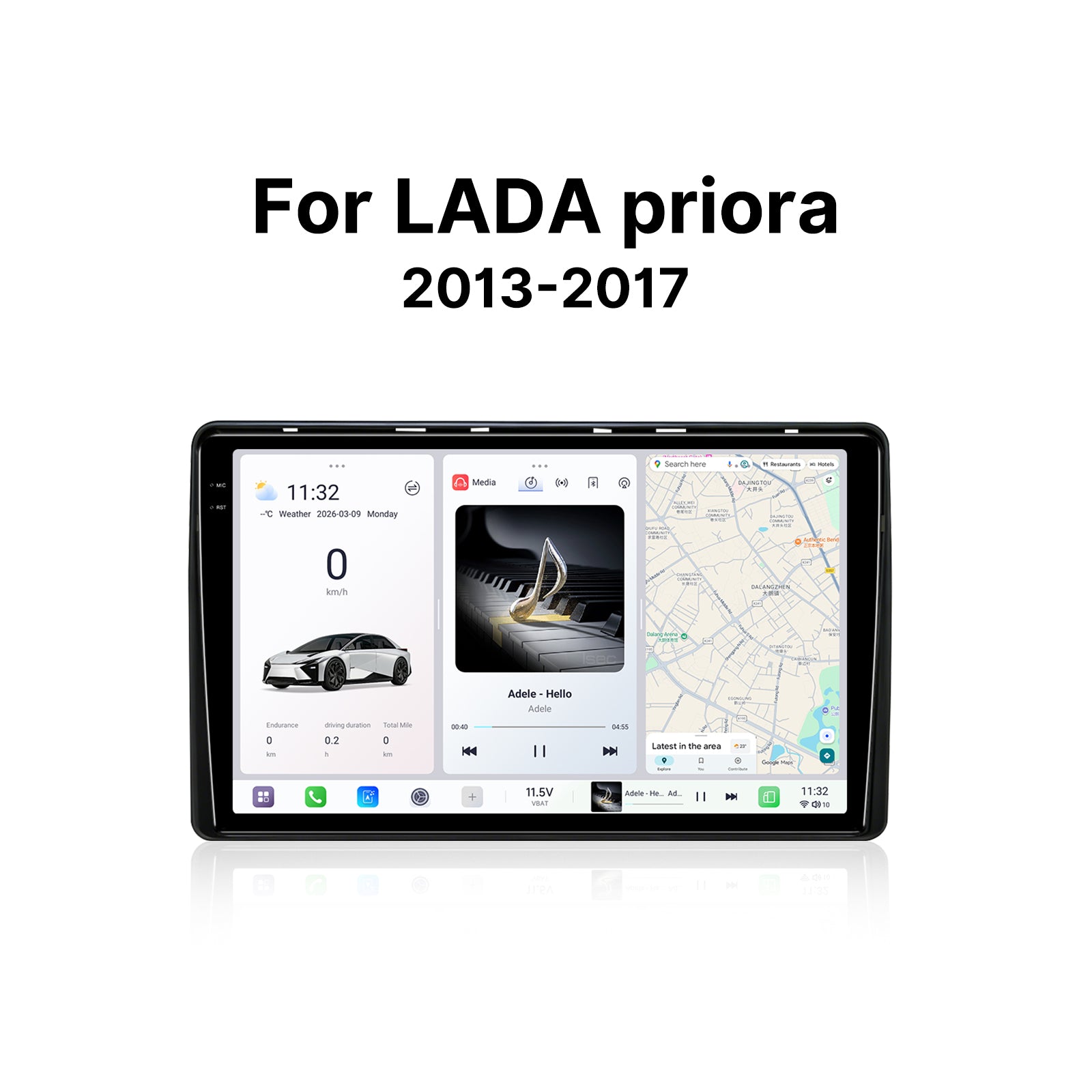 Youducar 9.5 Inch HD Car Radio + Dash Frame Kit For Lada Priora 2013-2018 Multimedia Navigation Player