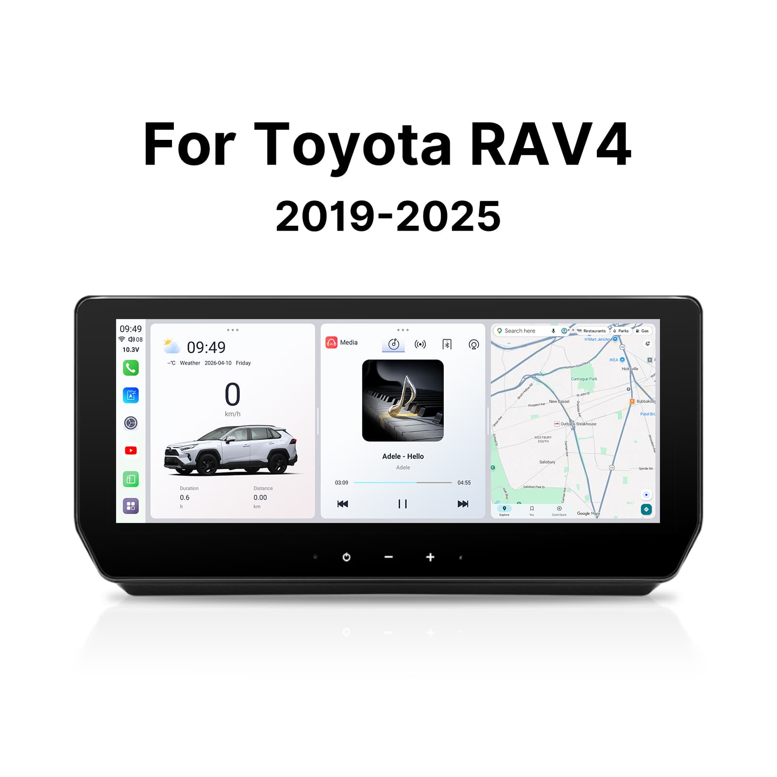 Youducar Android Head Unit for Toyota RAV4 2019-2025 | Wireless CarPlay & Android Auto, GPS Navigation