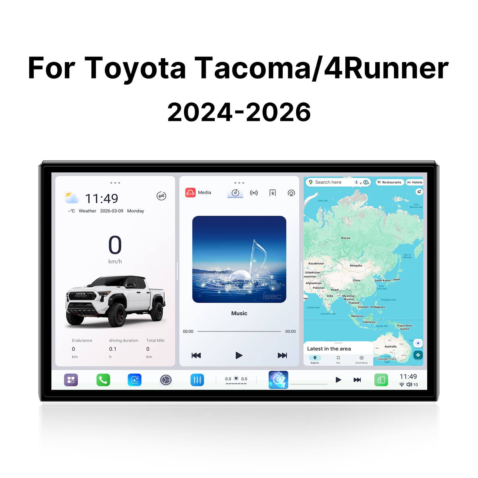Youducar 14.6-Inch Android Head Unit for Toyota Tacoma 2024 | Giant Touchscreen with Wireless CarPlay & Android Auto