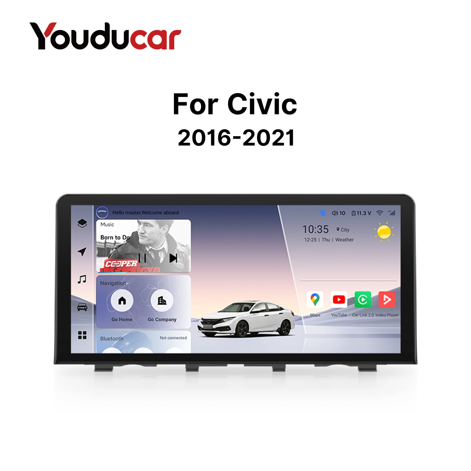 Youducar for Honda Civic 2016-2021 | 10.33-inch Android Head Unit with Wireless CarPlay Honda
