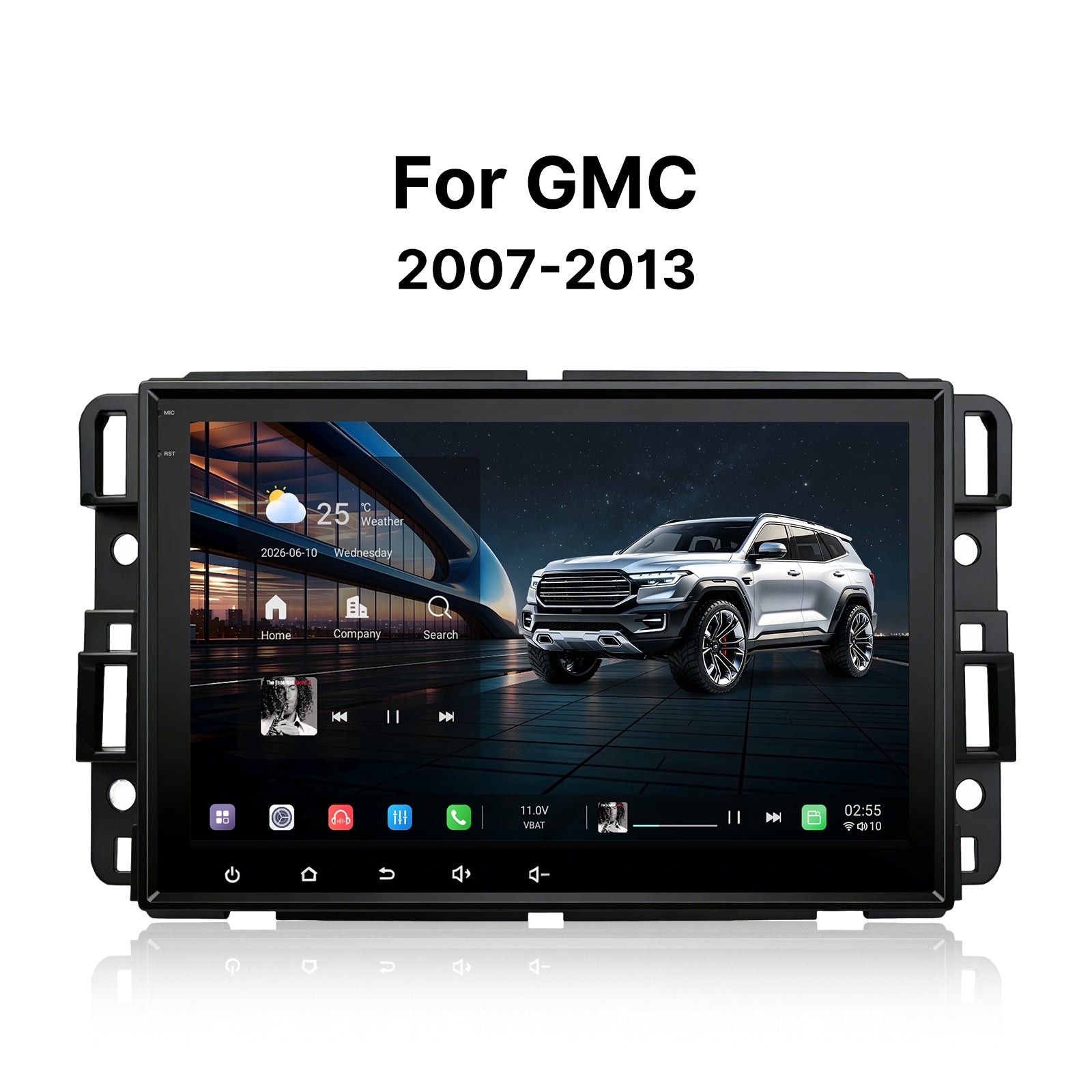 Youducar Universal 8 Inch HD Touch Screen Car Head Unit, Stereo Player for GMC