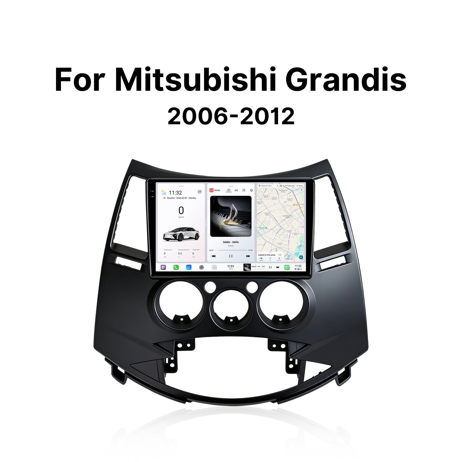 Youducar 9.5" Android Car Stereo for Mitsubishi Grandis 2006-2012 | Glossy Black Frame IPS Touch Screen Plug & Play