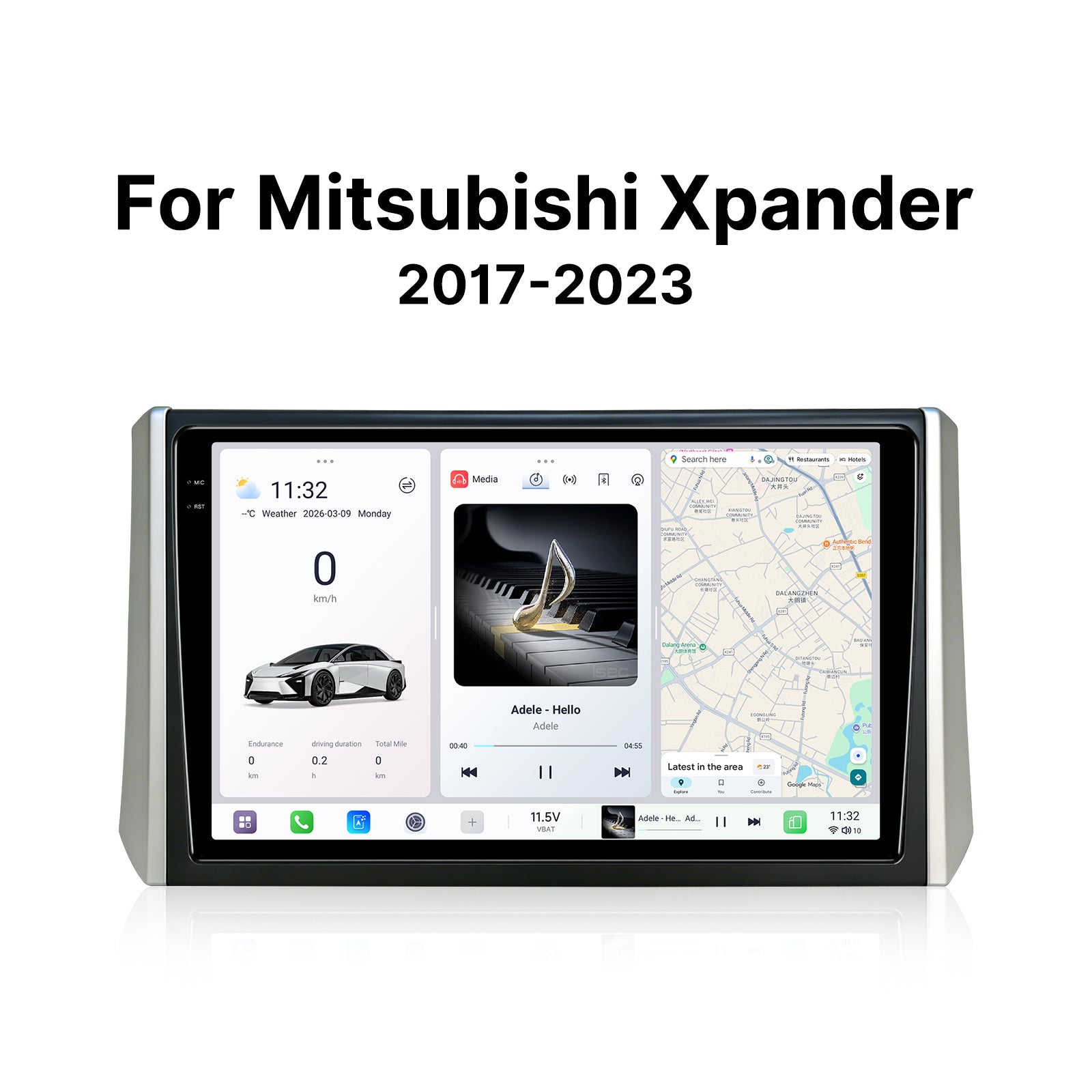 Youducar 9.5 Inch Android Car Stereo For Mitsubishi Xpander 2017-2023 | Glossy Black Frame IPS Touch Screen Plug & Play