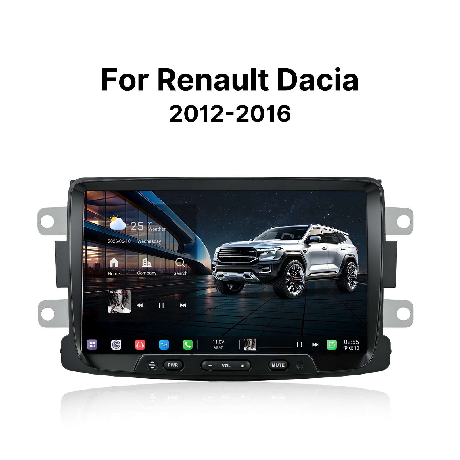 Youducar 8 Inch Universal Car Stereo For Dacia, Wireless CarPlay Android Auto Touch Screen Head Unit