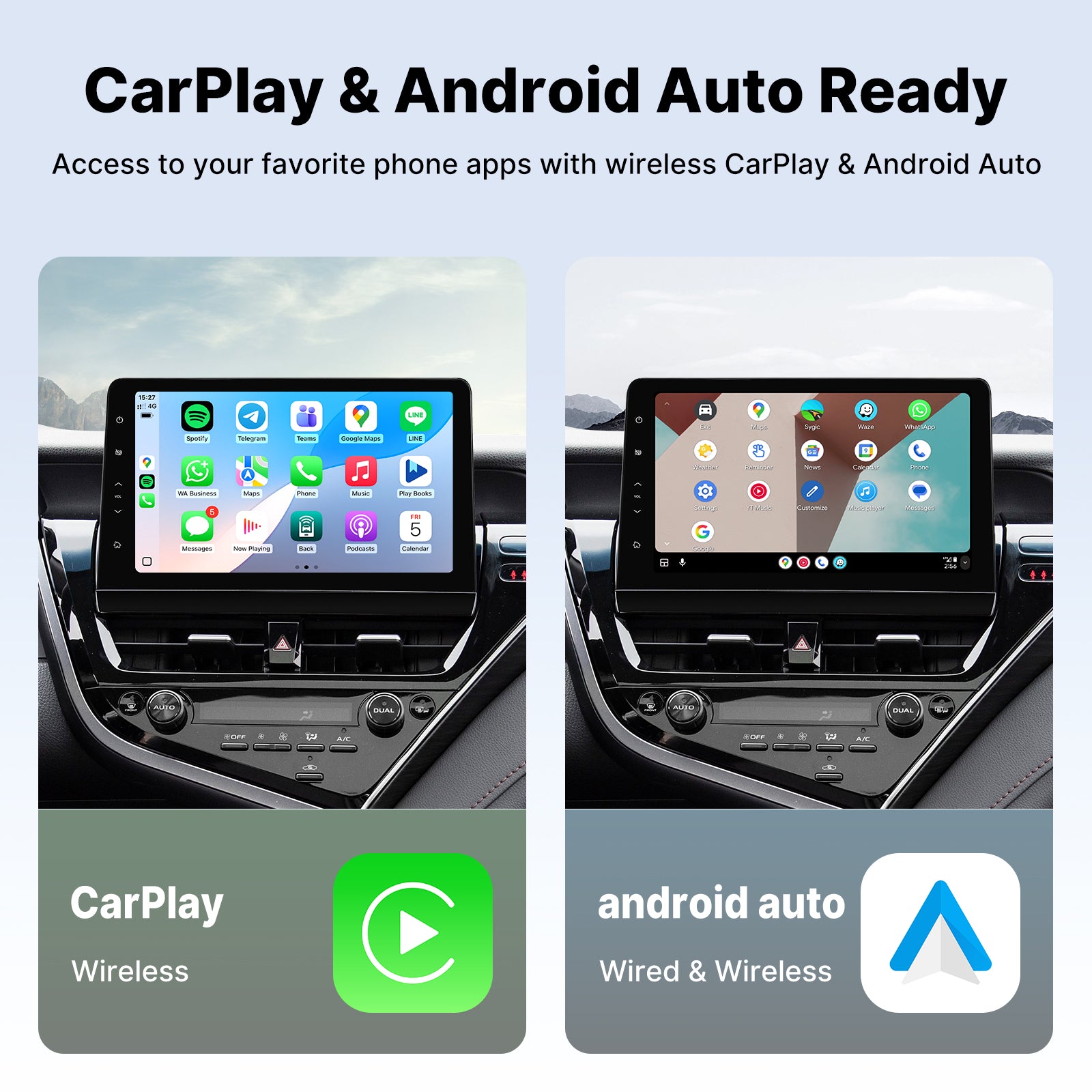 Youducar 11.5-Inch Android Head Unit for Toyota Camry 2021-2023 | Large Touchscreen Upgrade with Wireless CarPlay & Android Auto