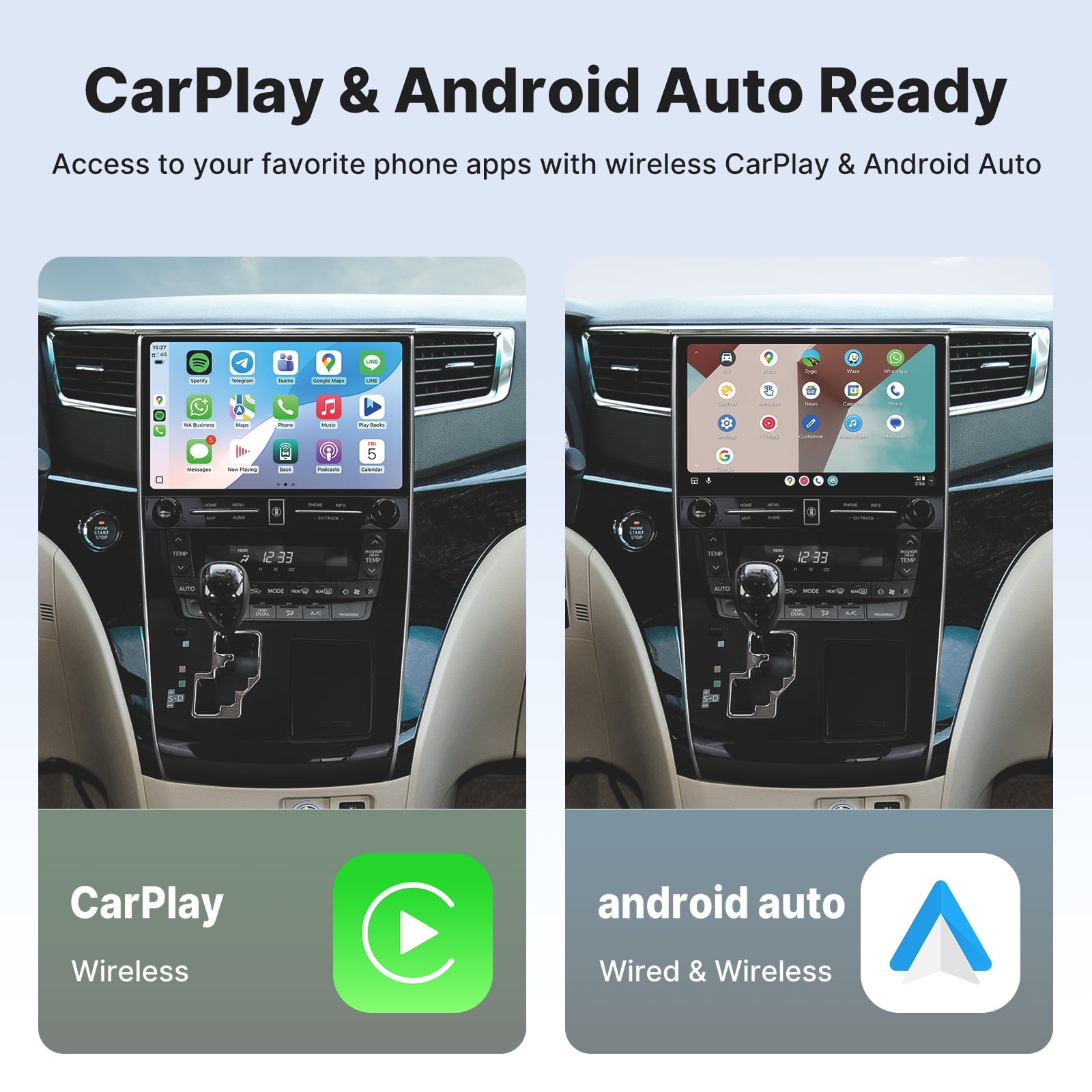 Youducar | 11.5-Inch Android Head Unit Kit for 20-Series to 30-Series Toyota Alphard/Vellfire Conversion (2011-2014 LHD) | with Wireless CarPlay Toyota