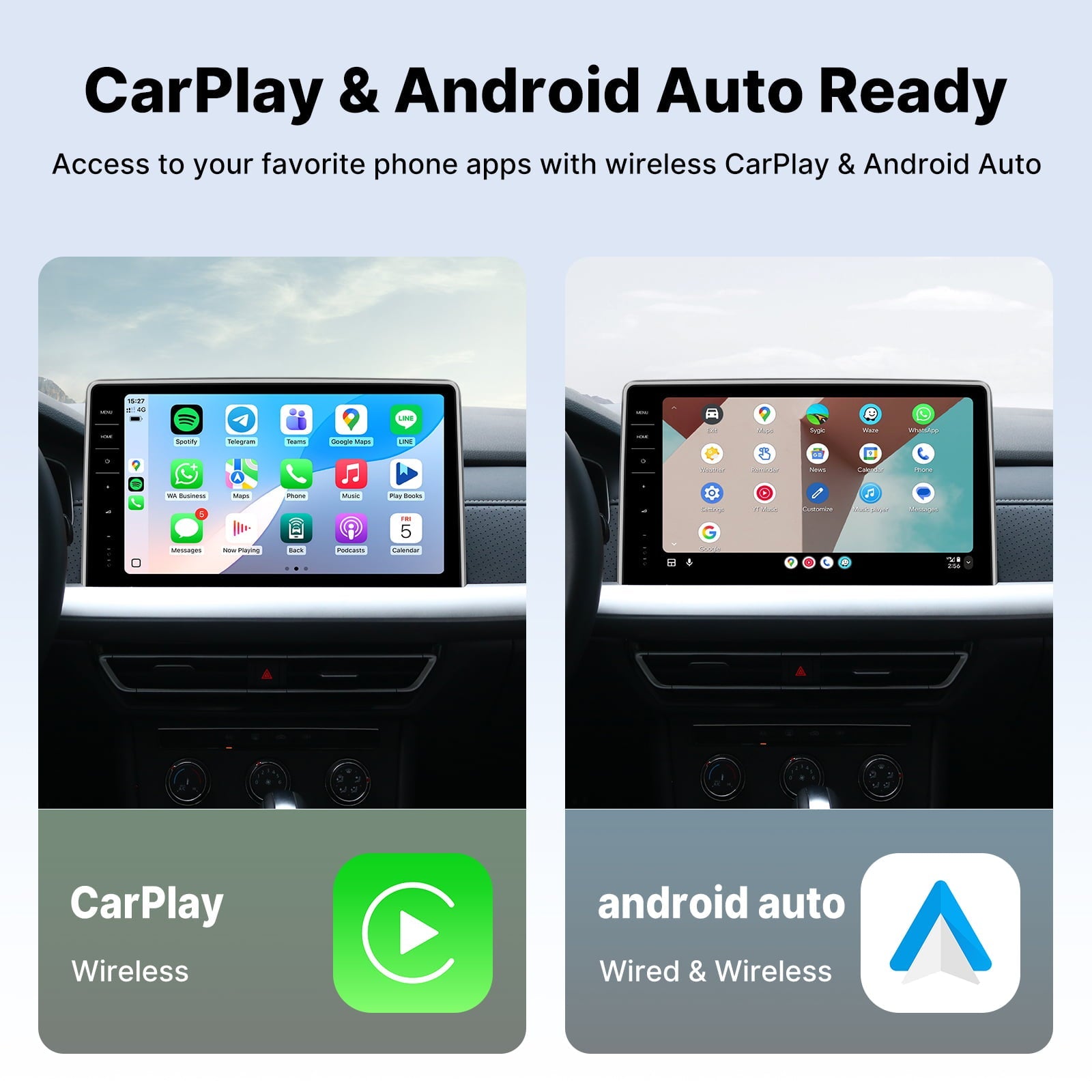 Youducar 12.8-Inch Android Head Unit for Volkswagen 2023-2026 Models | Large Touchscreen with Wireless CarPlay & Android Auto - Youducar